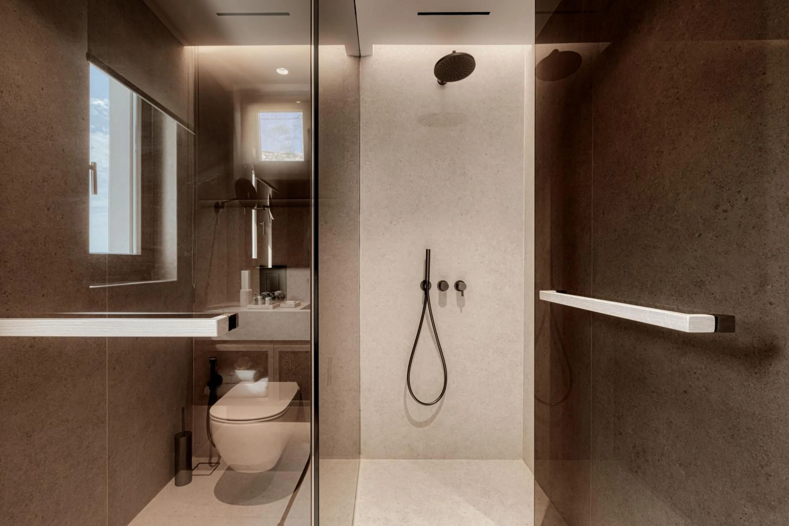 Shower in Enigma Mykonos Hideaway Suites