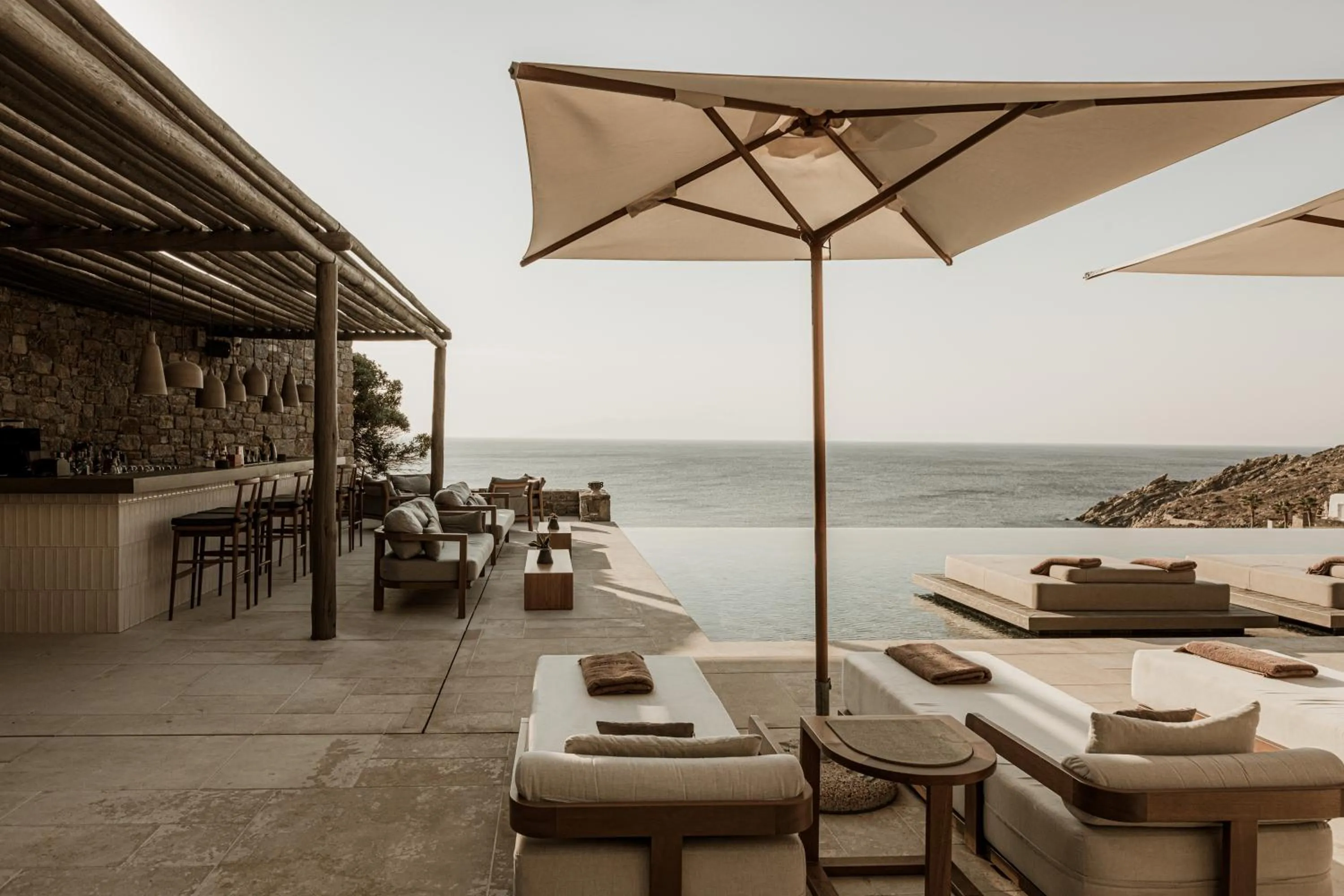 Seating area in Enigma Mykonos Hideaway Suites