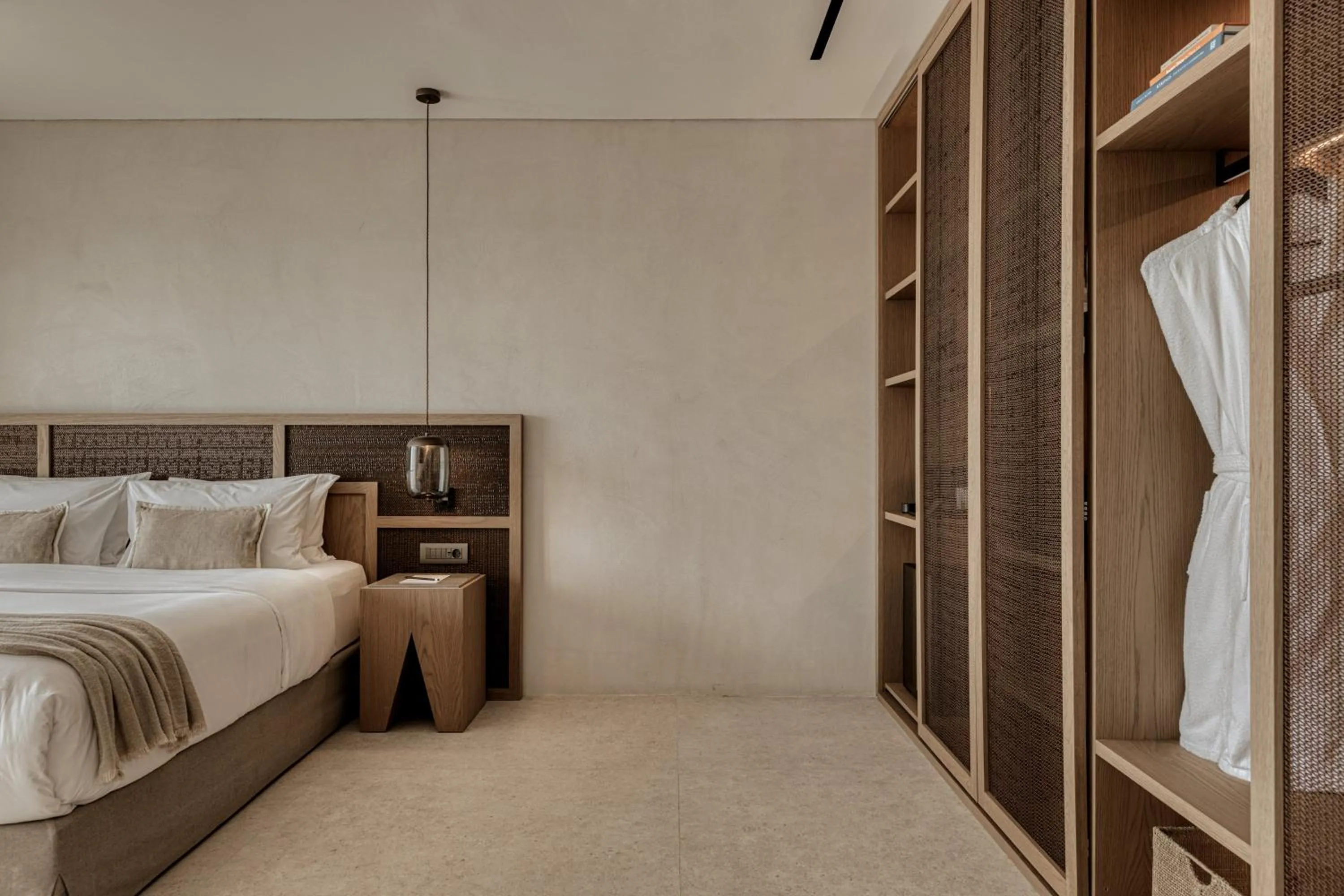 Bed in Enigma Mykonos Hideaway Suites