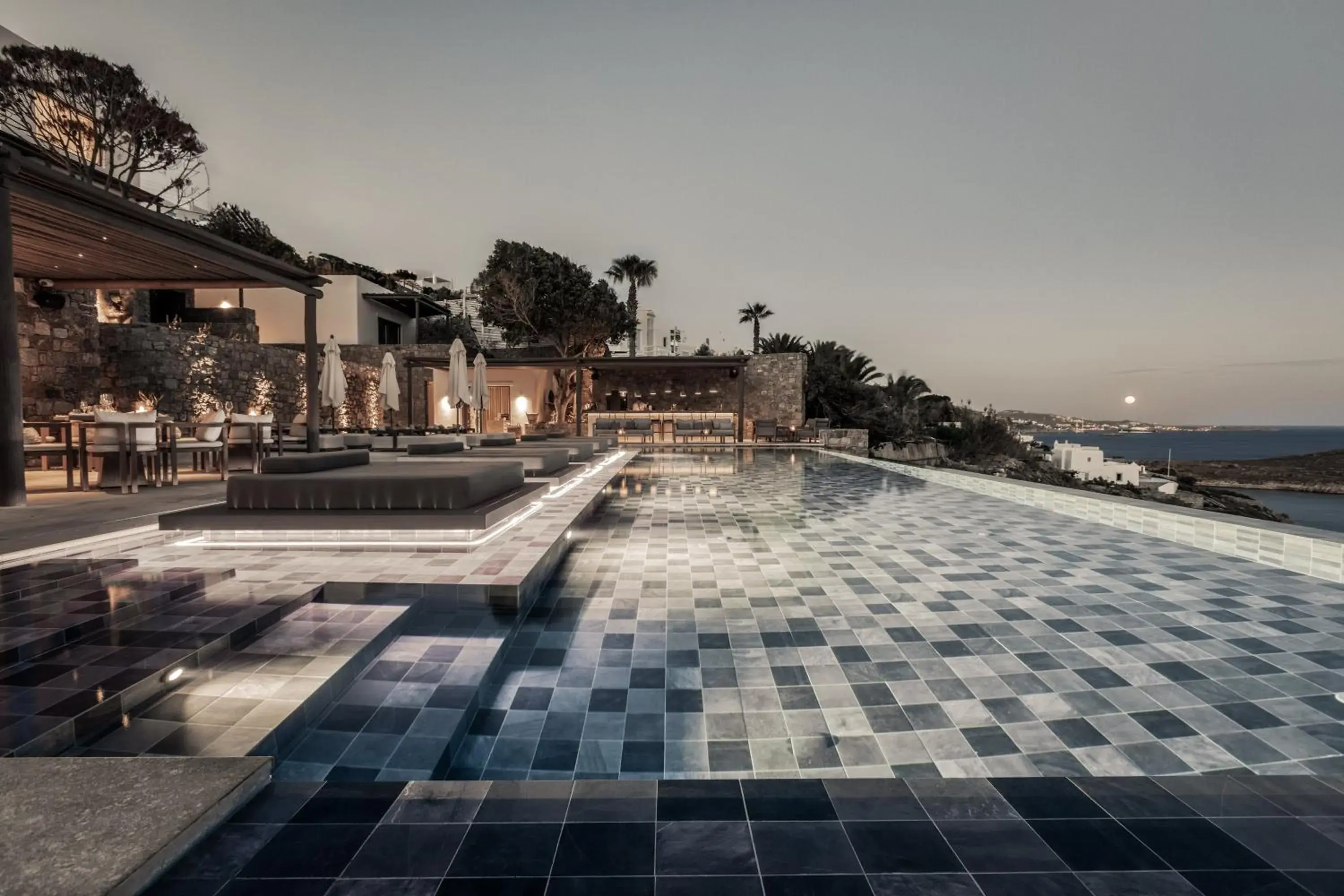 Pool view in Enigma Mykonos Hideaway Suites Pool view in Enigma Mykonos Hideaway Suites