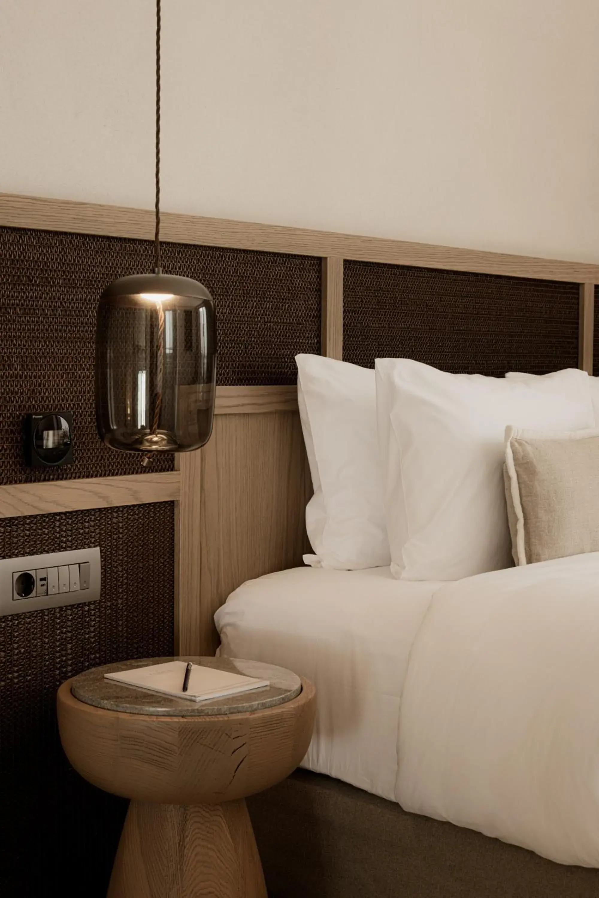 Bed in Enigma Mykonos Hideaway Suites Bed in Enigma Mykonos Hideaway Suites