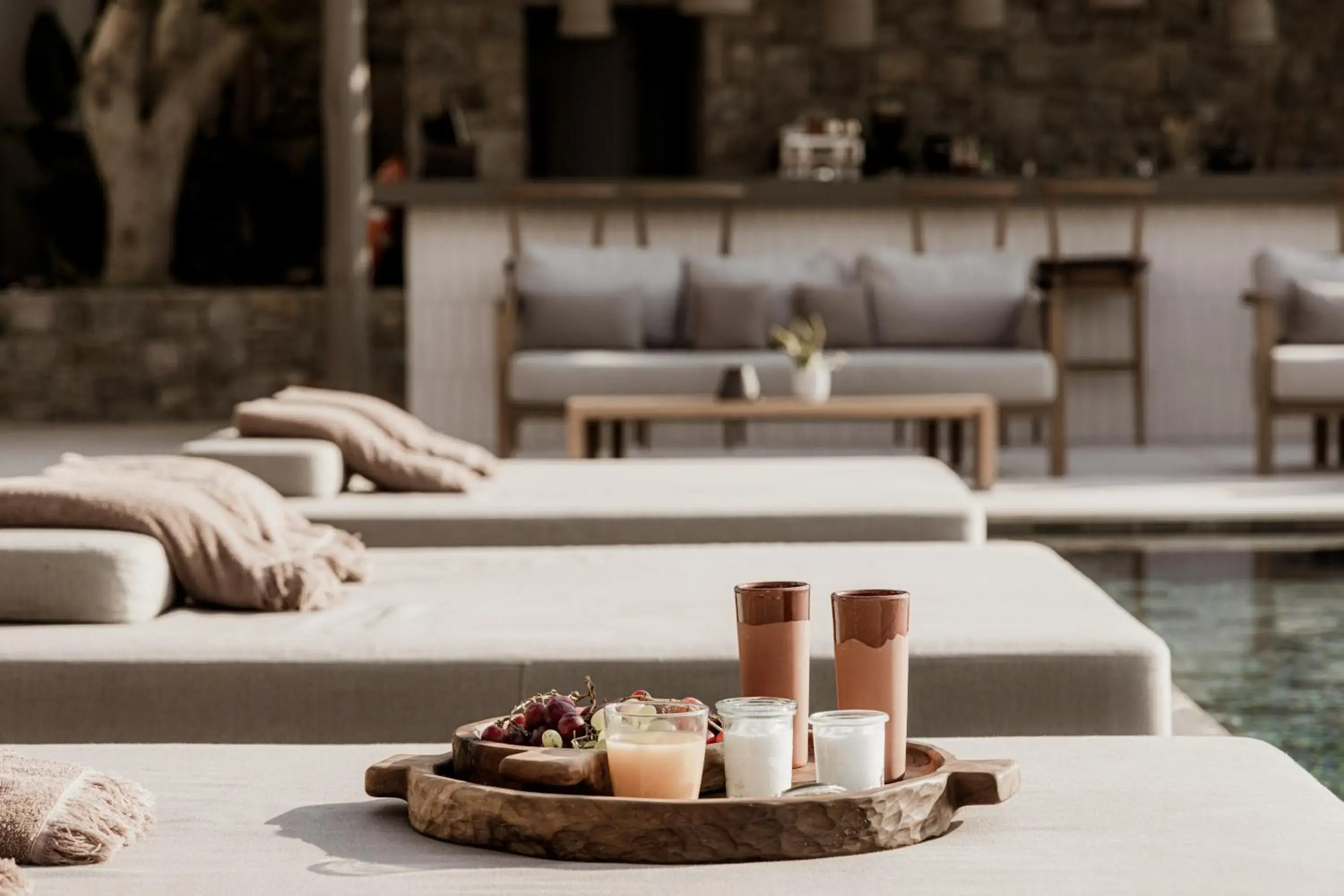 Food and drinks in Enigma Mykonos Hideaway Suites Food and drinks in Enigma Mykonos Hideaway Suites