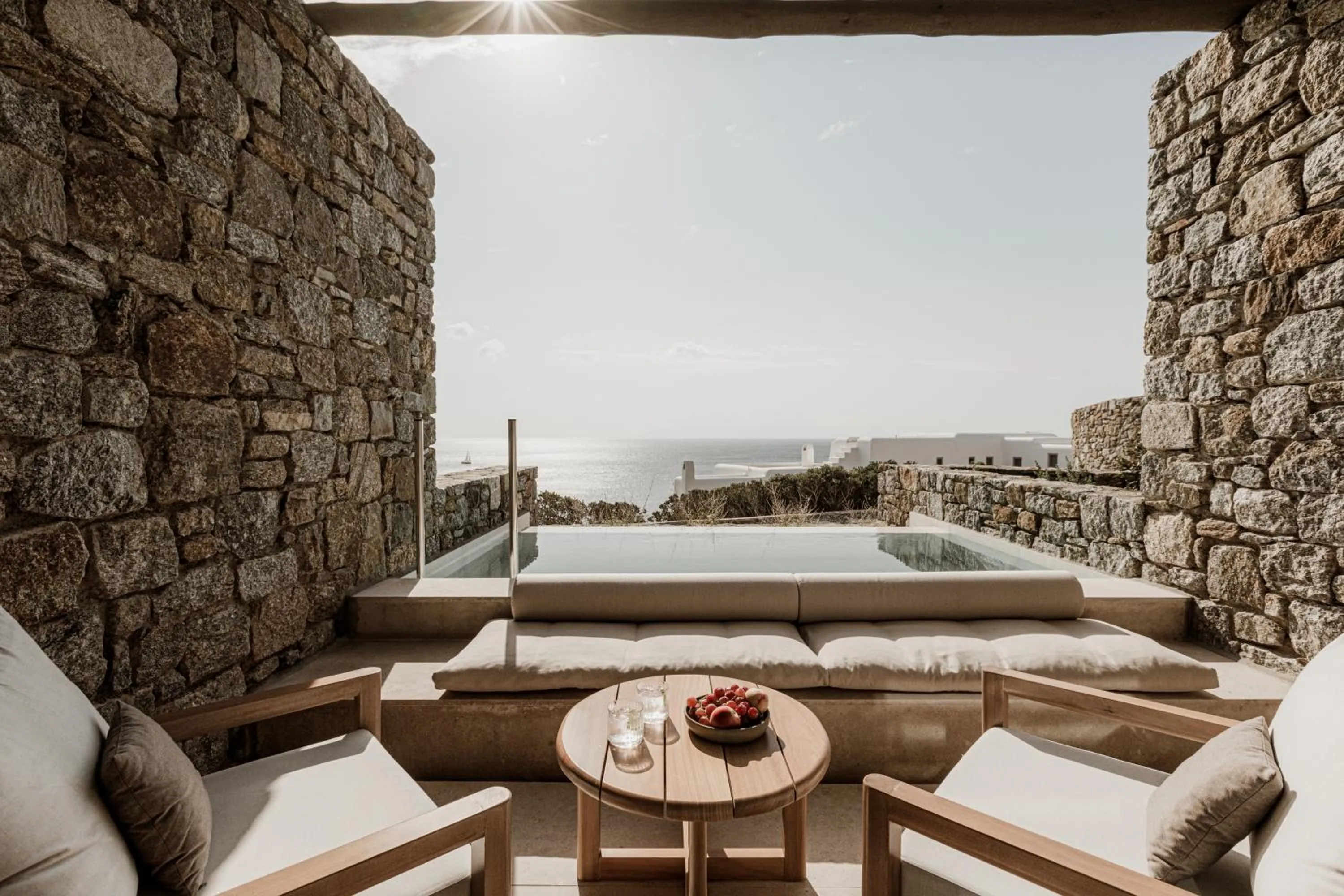 Patio in Enigma Mykonos Hideaway Suites