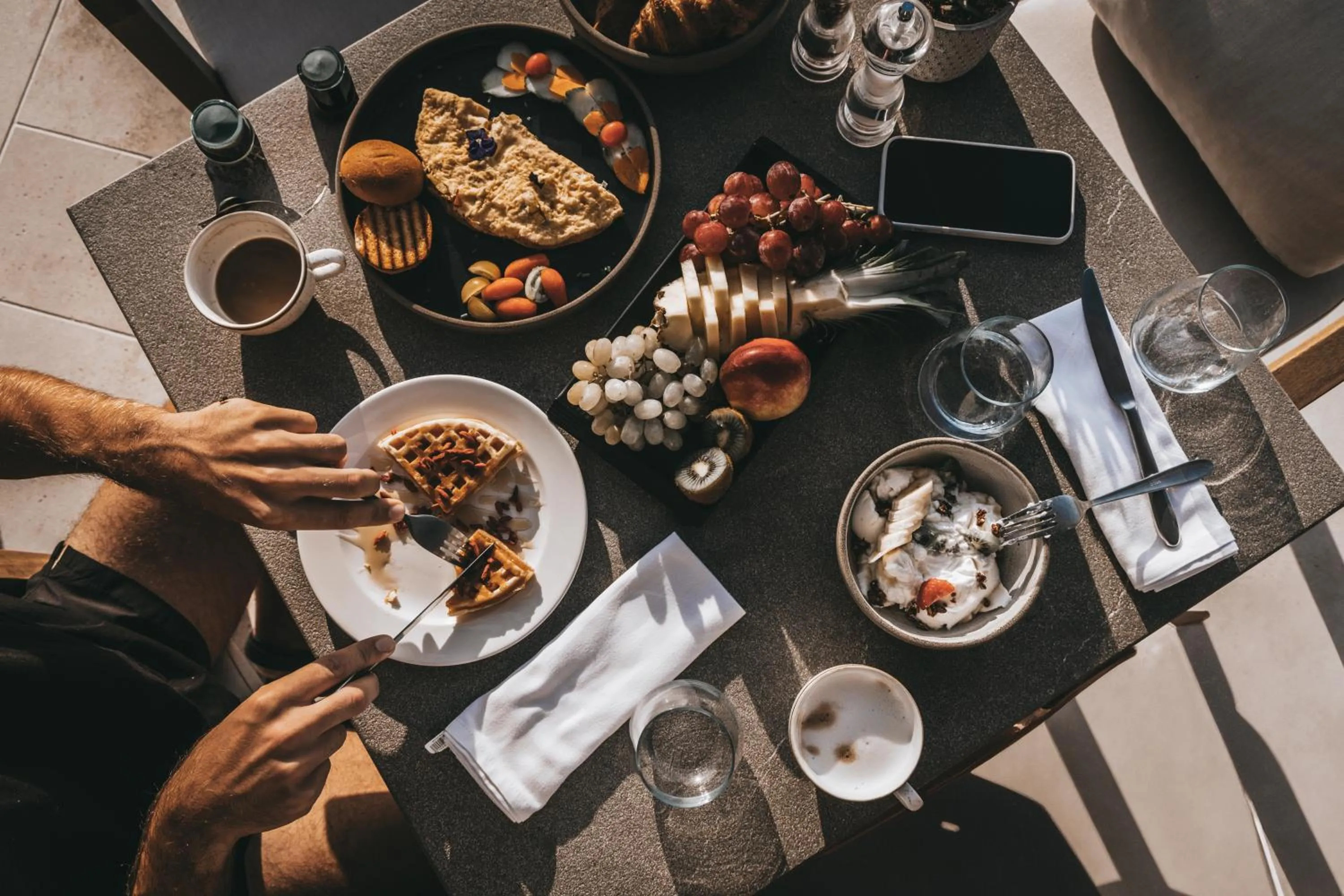 Food and drinks in Enigma Mykonos Hideaway Suites