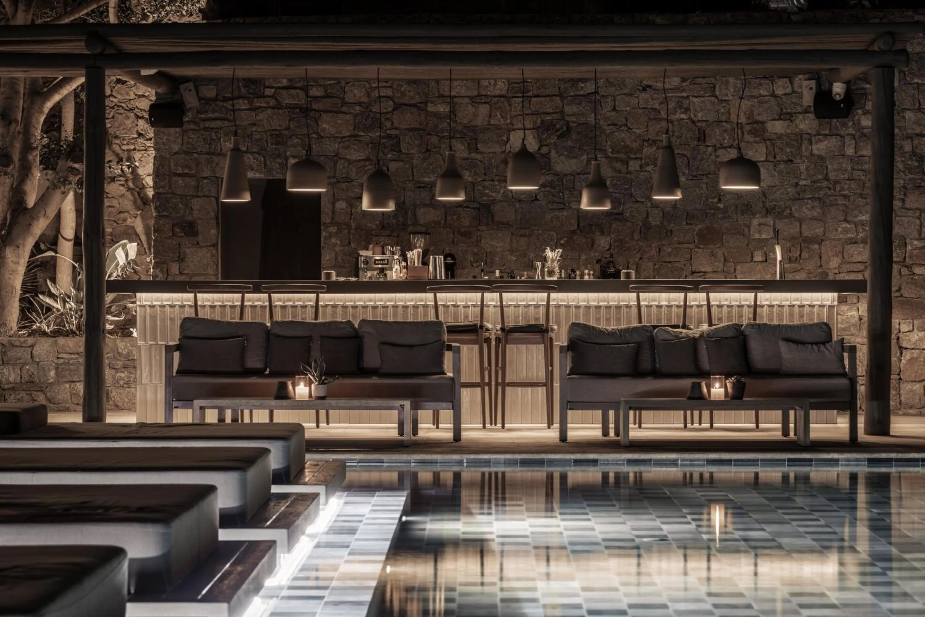 Pool view in Enigma Mykonos Hideaway Suites