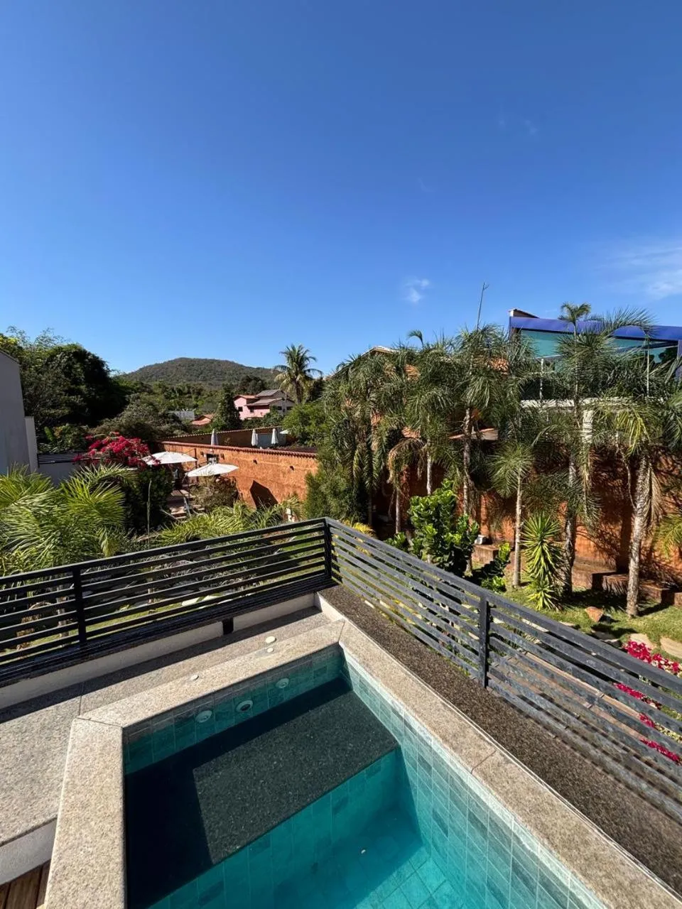 Pool view in Confraria da Prata Flats