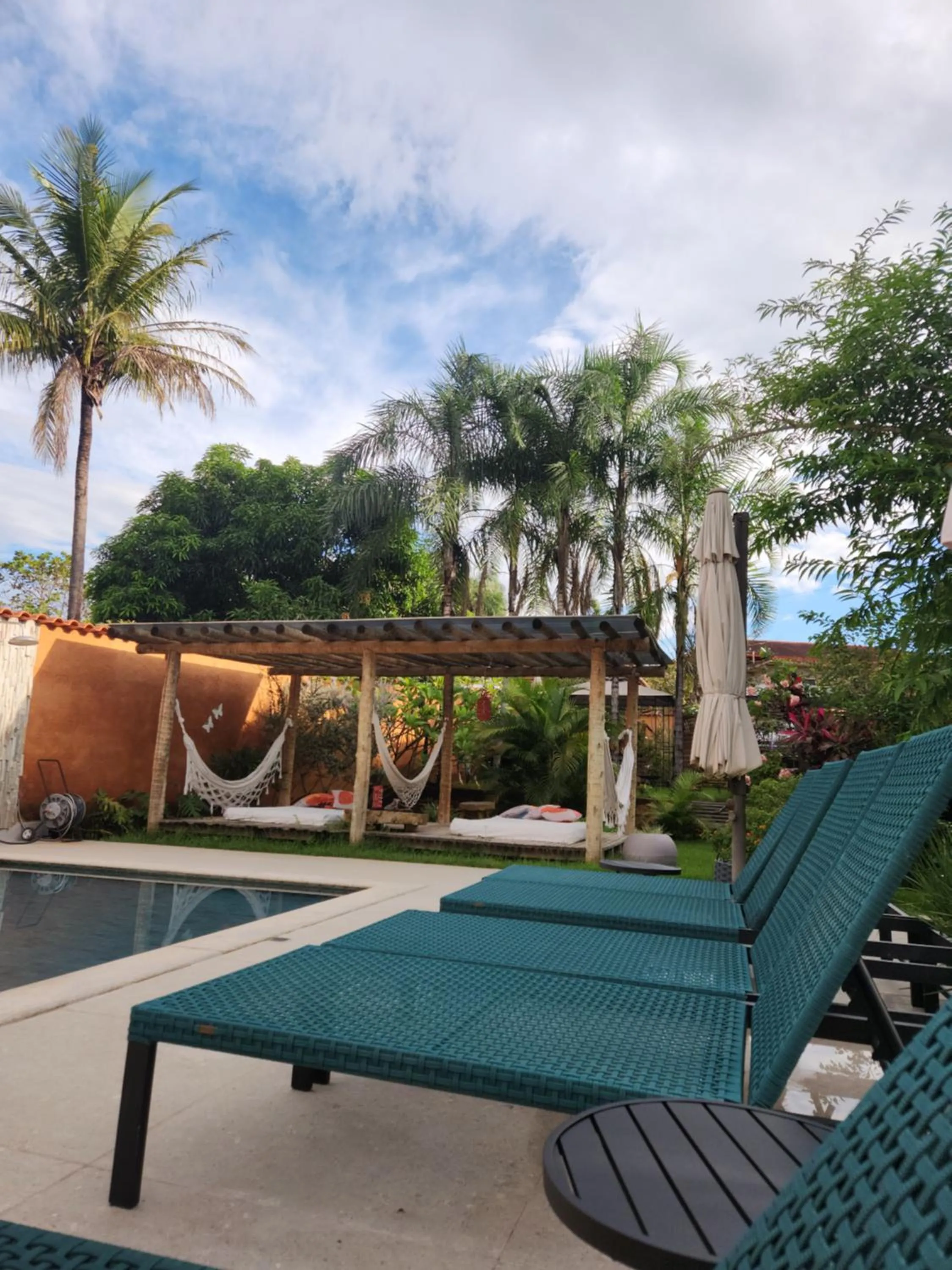 Pool view in Confraria da Prata Flats