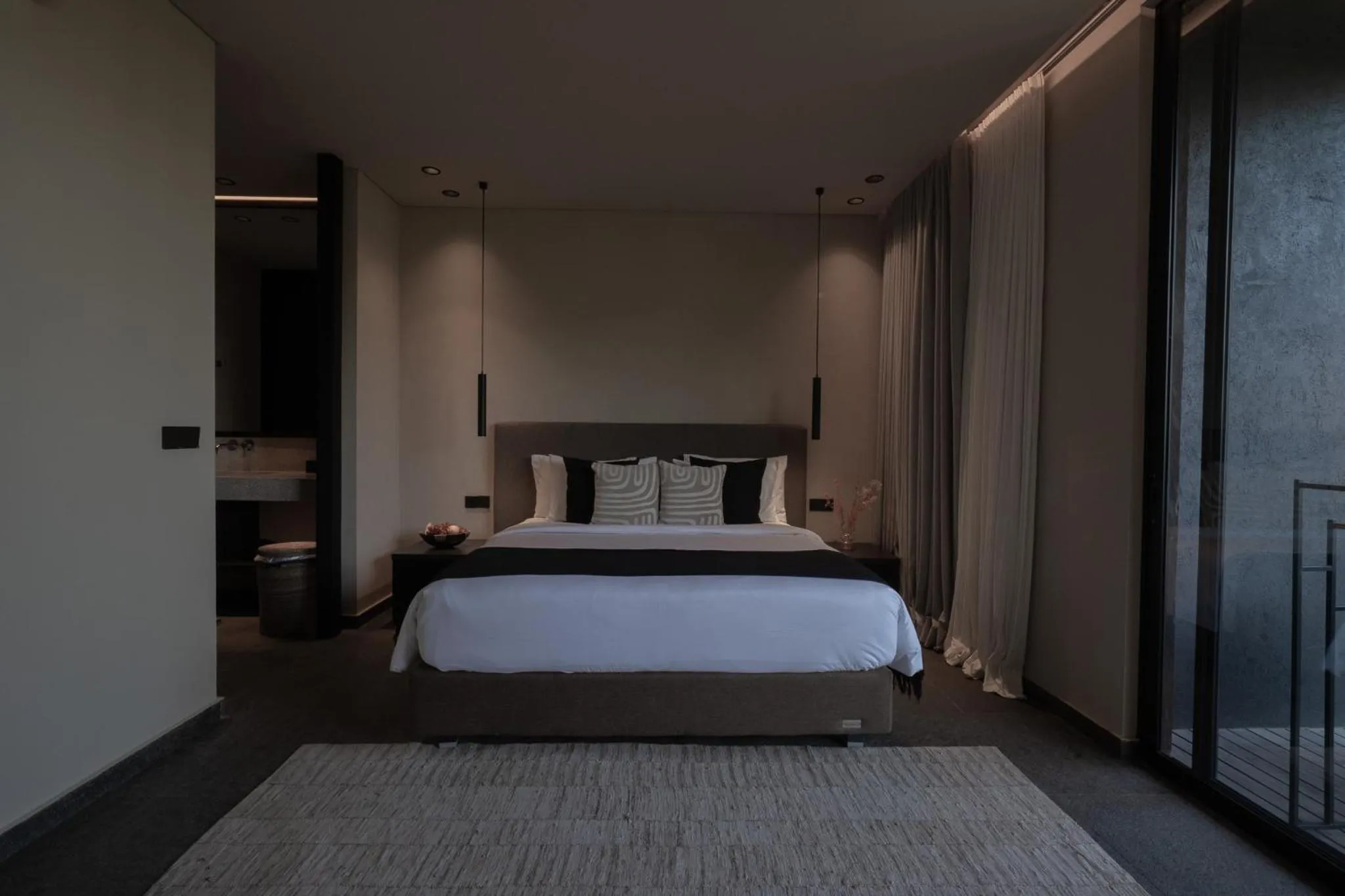 Bed in Black Villas Canggu Beach by OXO