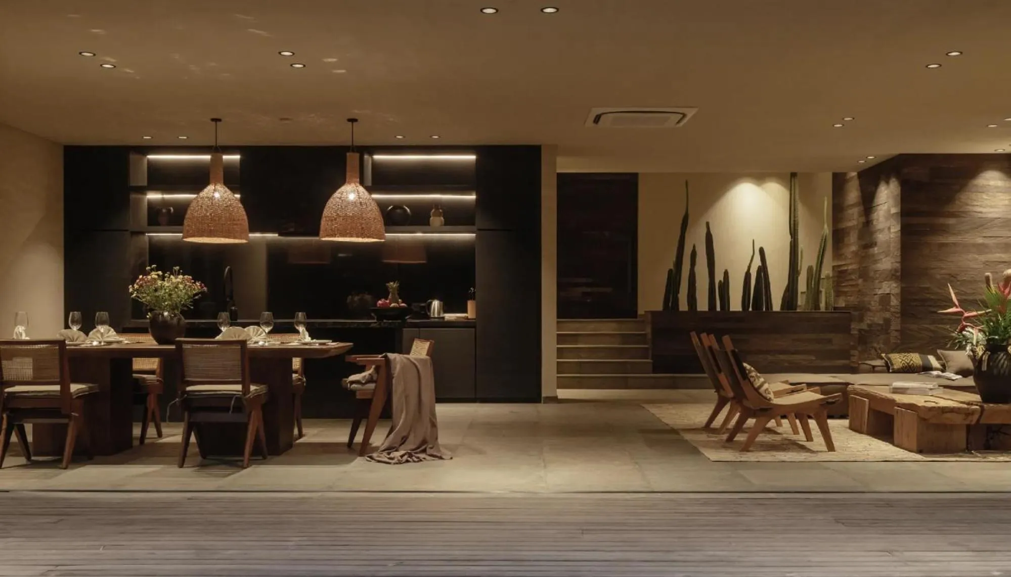 Living room in Black Villas Canggu Beach by OXO