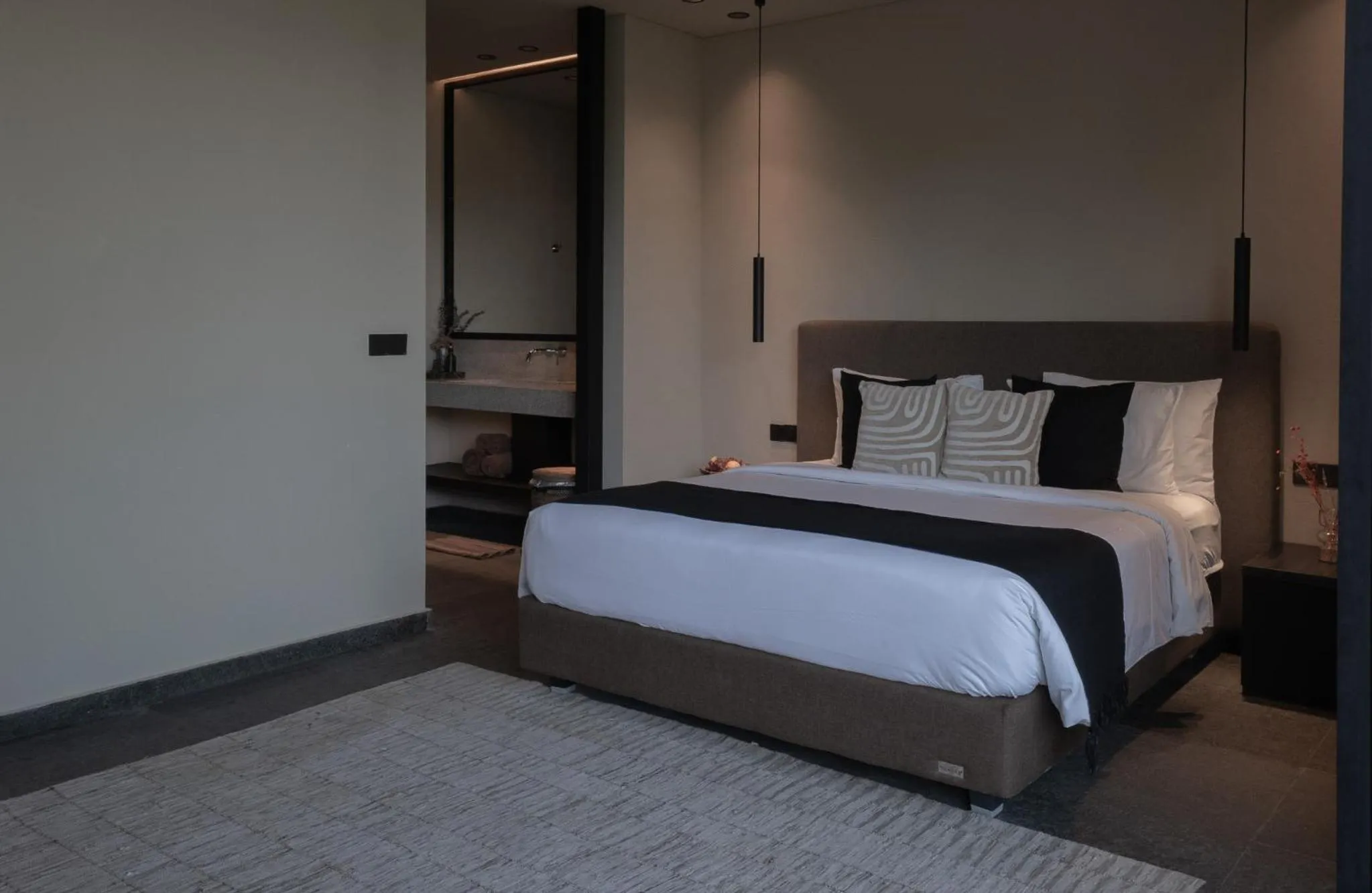 Bed in Black Villas Canggu Beach by OXO