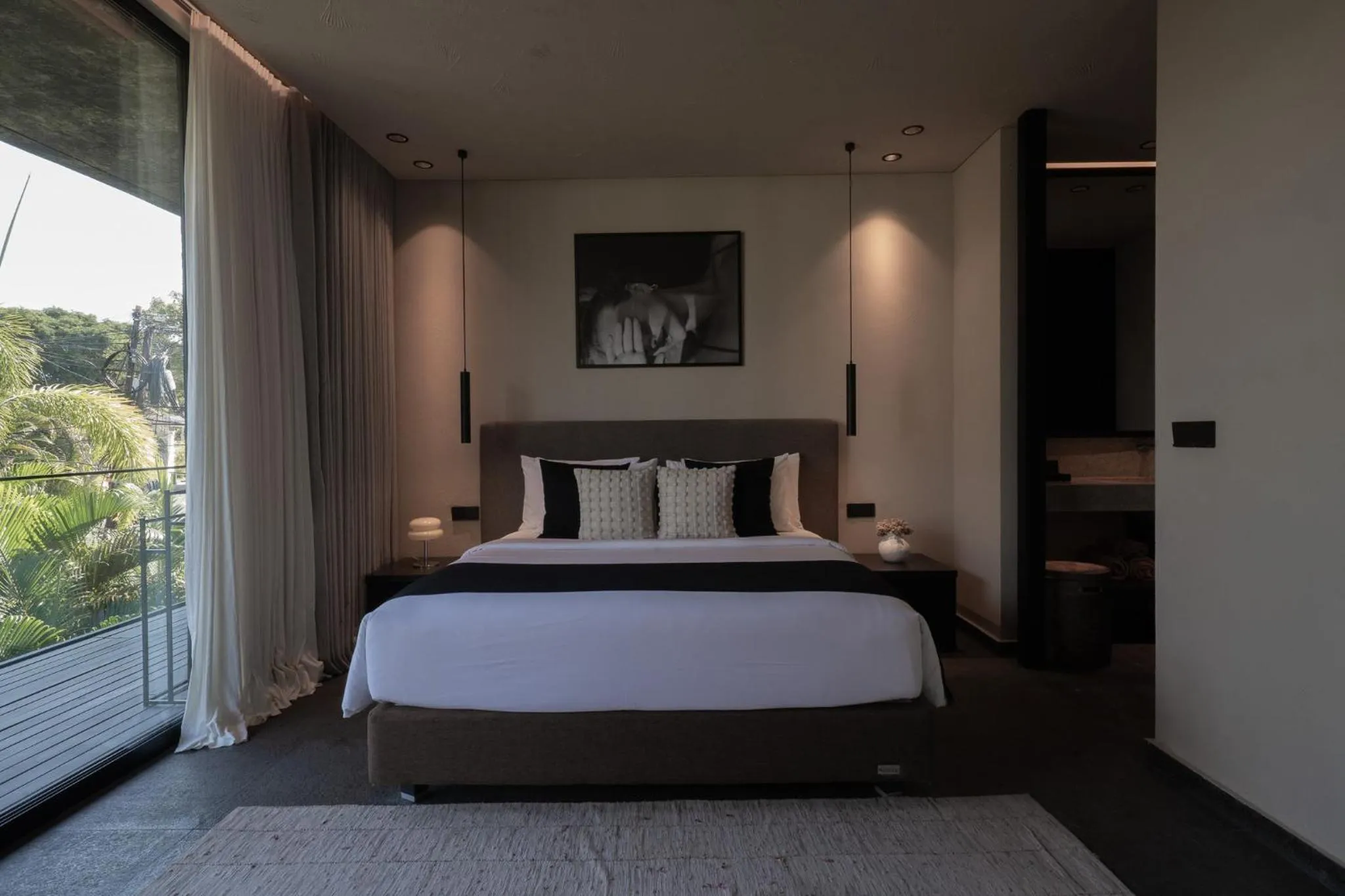 Bed in Black Villas Canggu Beach by OXO
