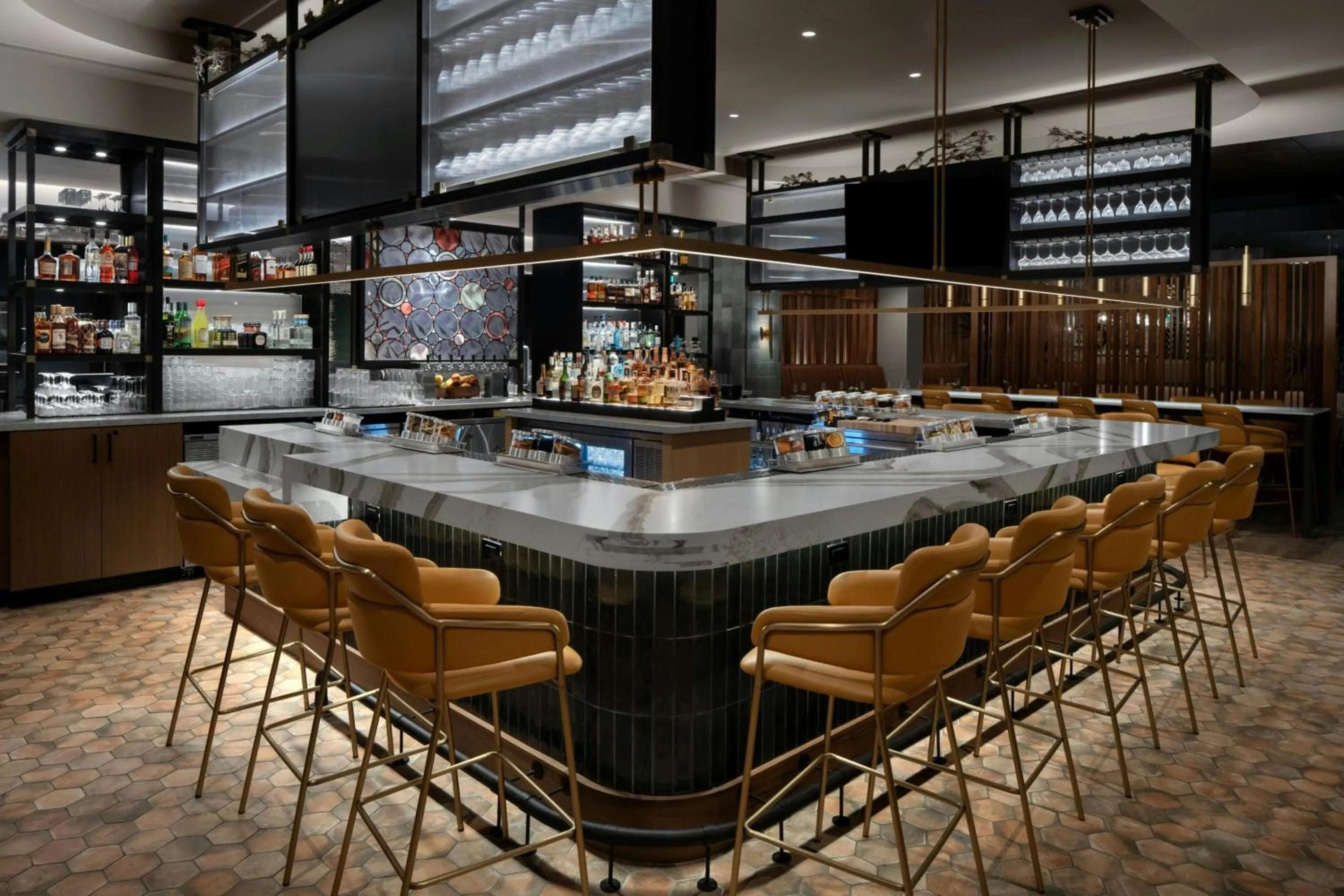 Lounge or bar in AC Hotel by Marriott Lansing University Area