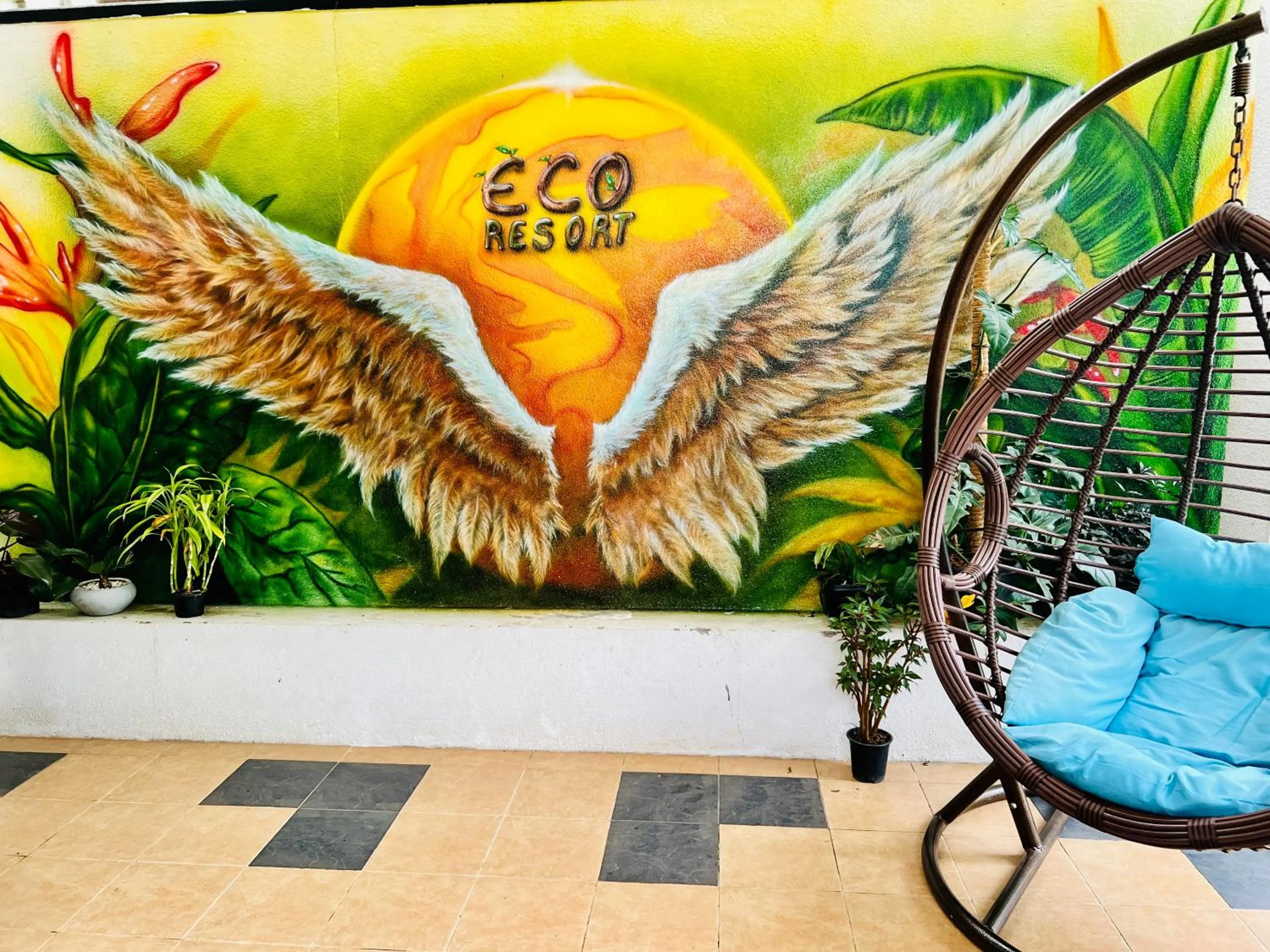 Seating area in Eco Resort Kandy