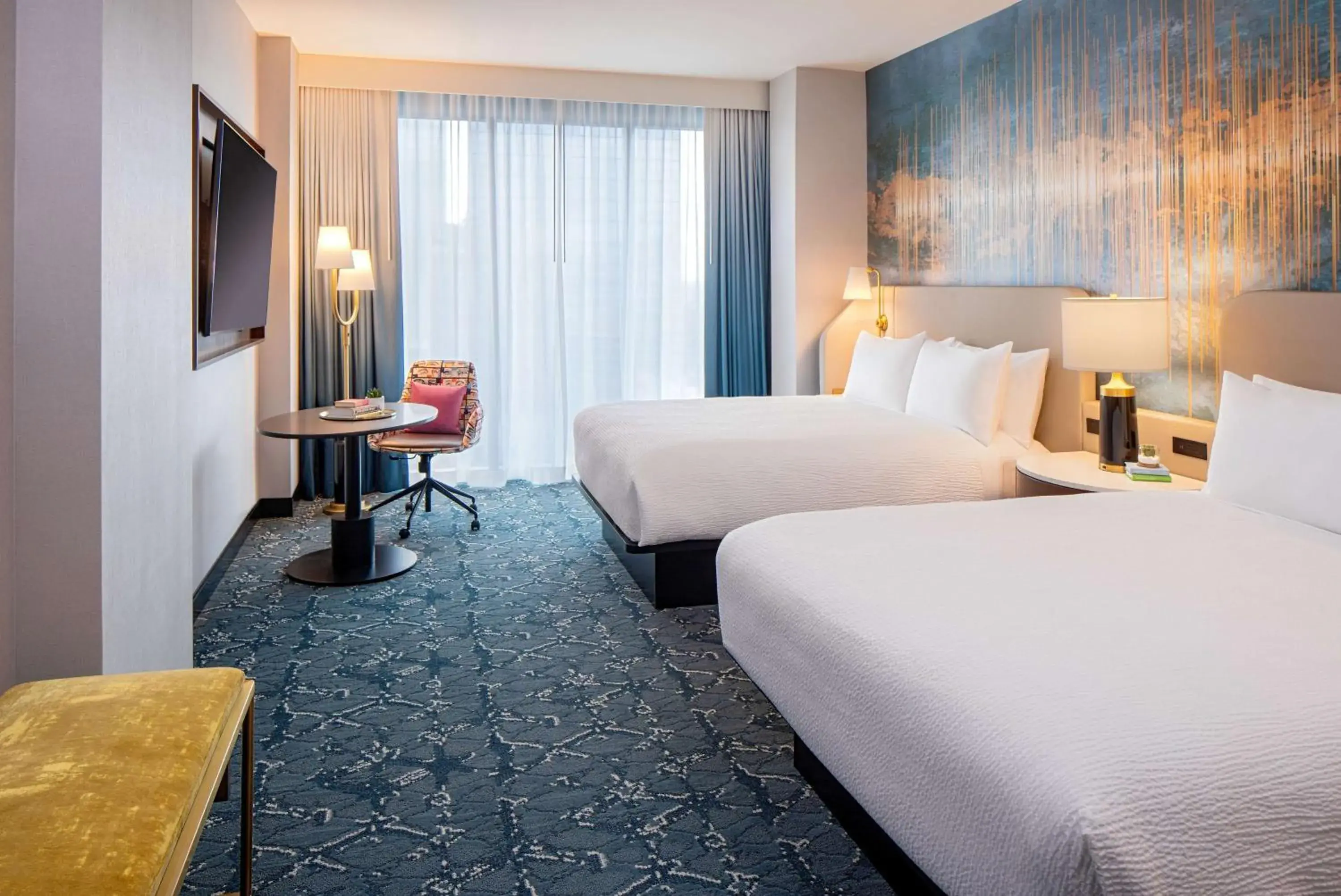 Queen Room with Two Queen Beds in Tempo By Hilton Nashville Downtown Queen Room with Two Queen Beds in Tempo By Hilton Nashville Downtown