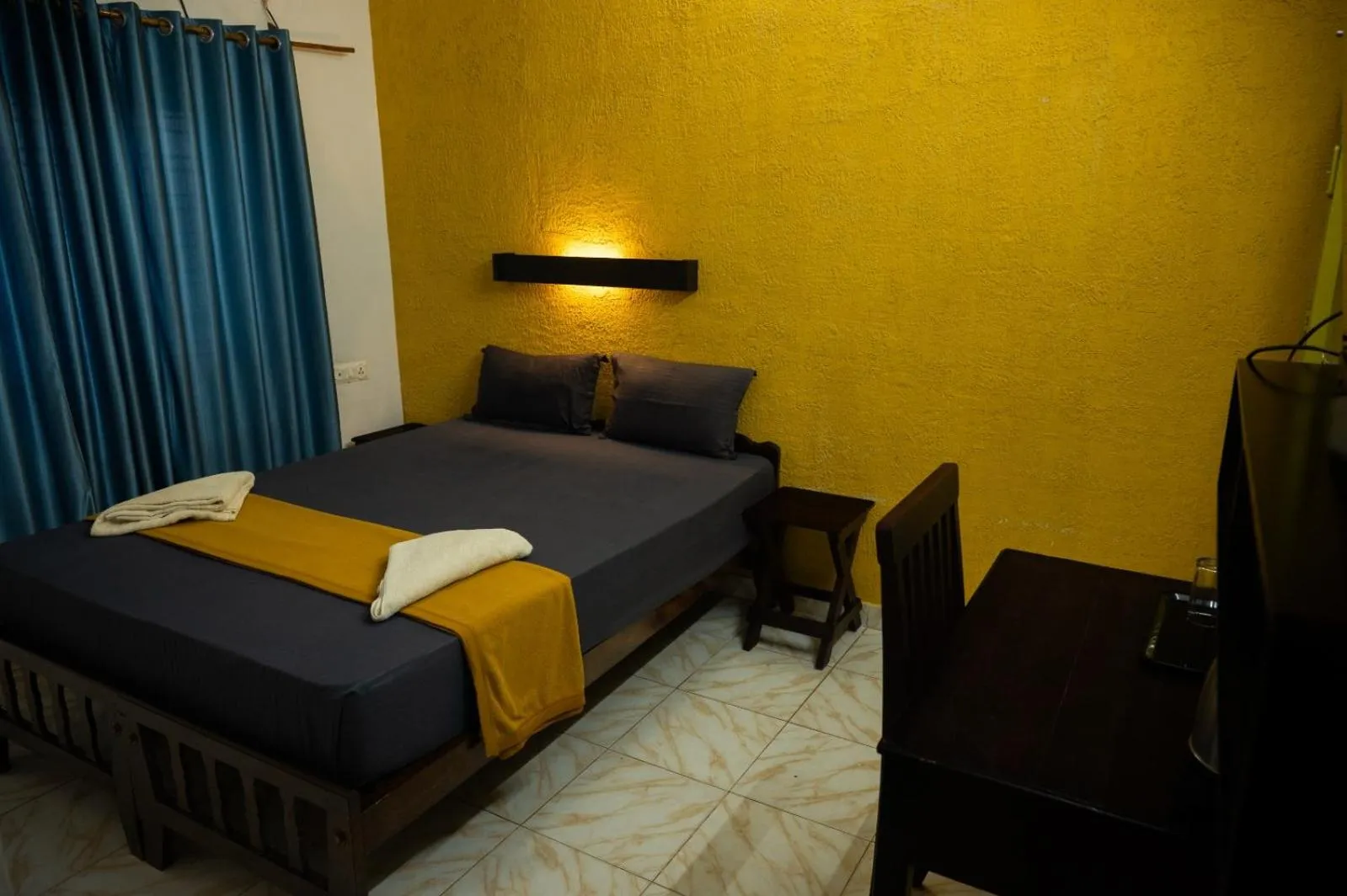 Bed in Sky Frame Beach Resort