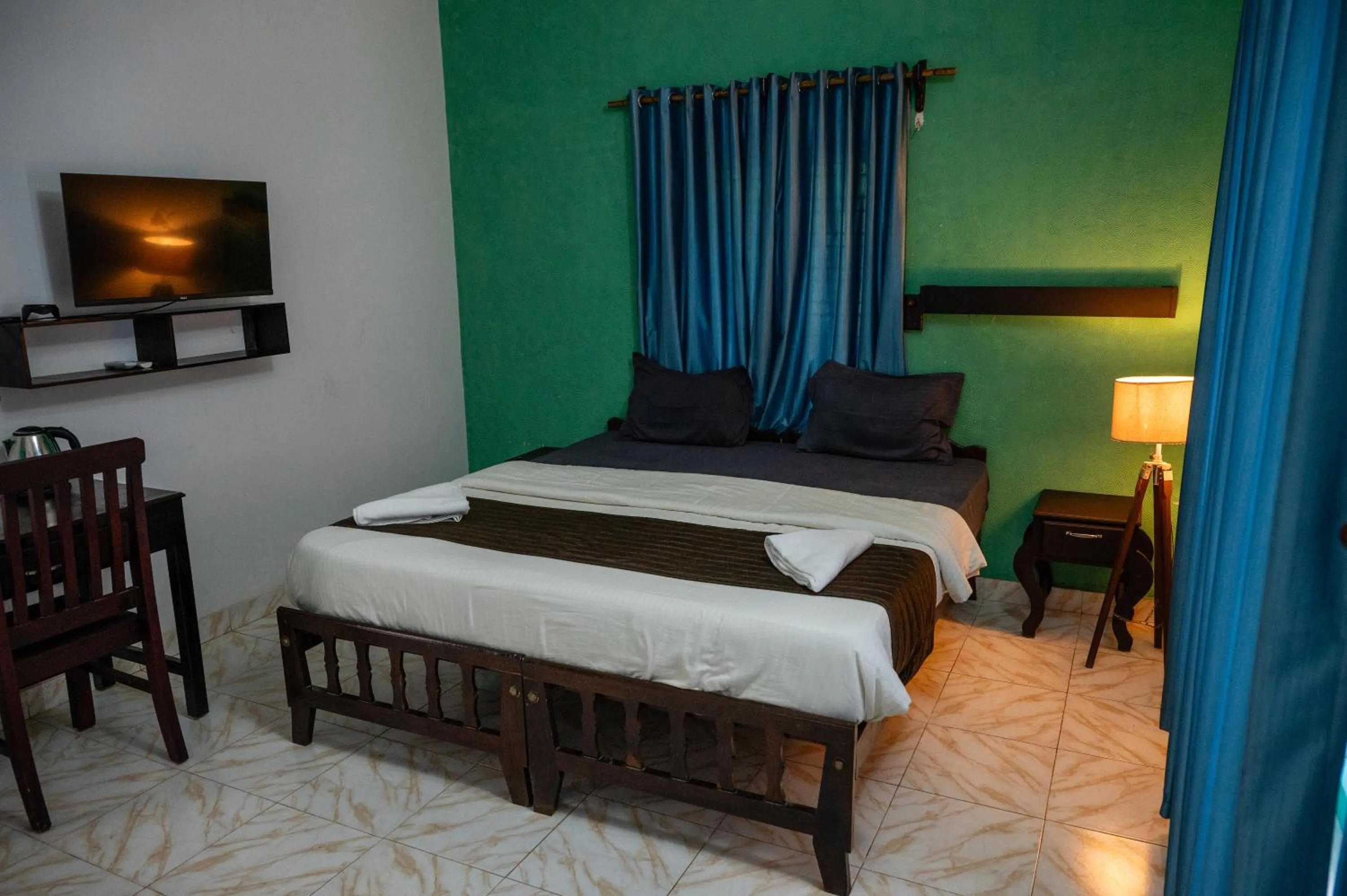 Bed in Sky Frame Beach Resort