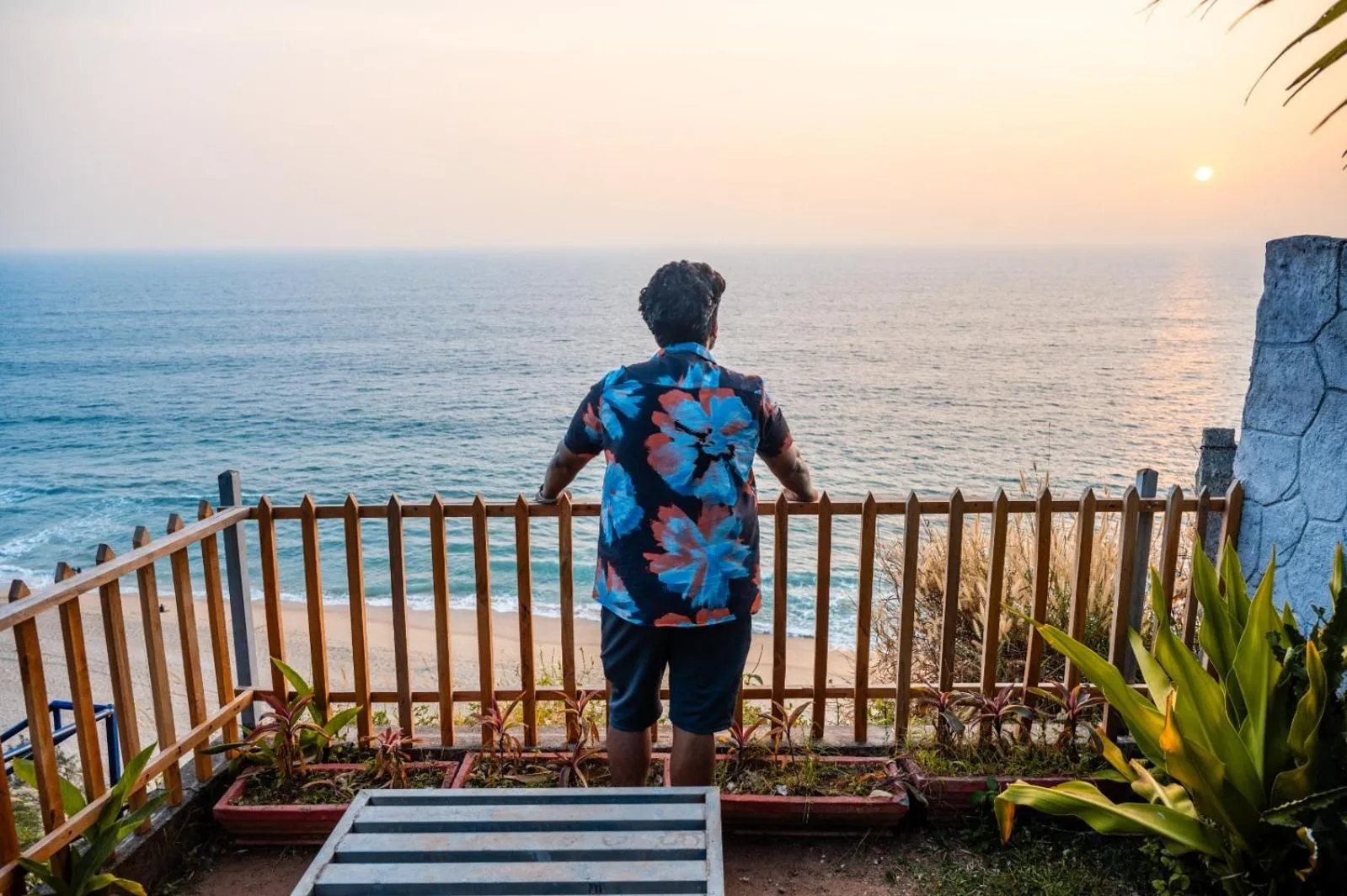 Sunset in Sky Frame Beach Resort