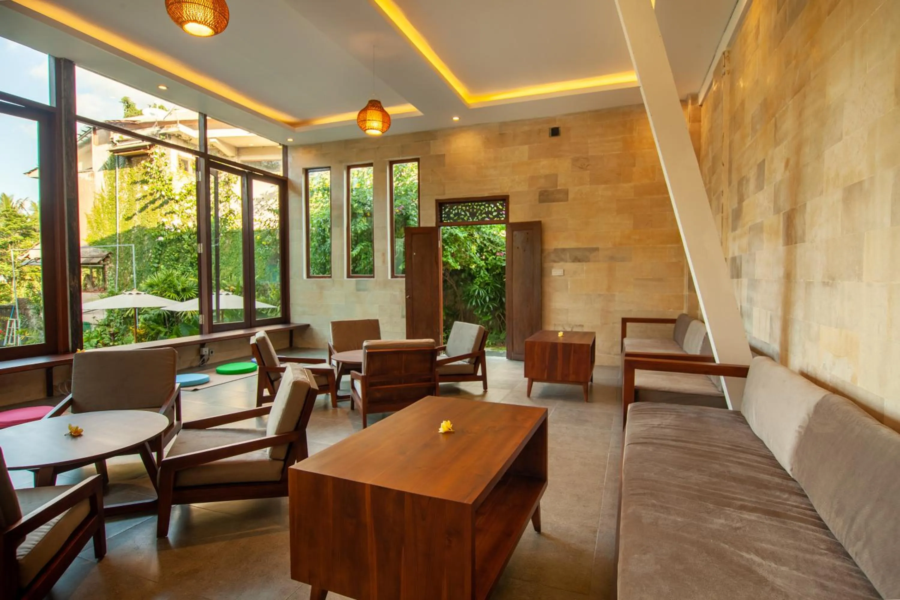 Seating area in Ahamta Ubud by Prasi