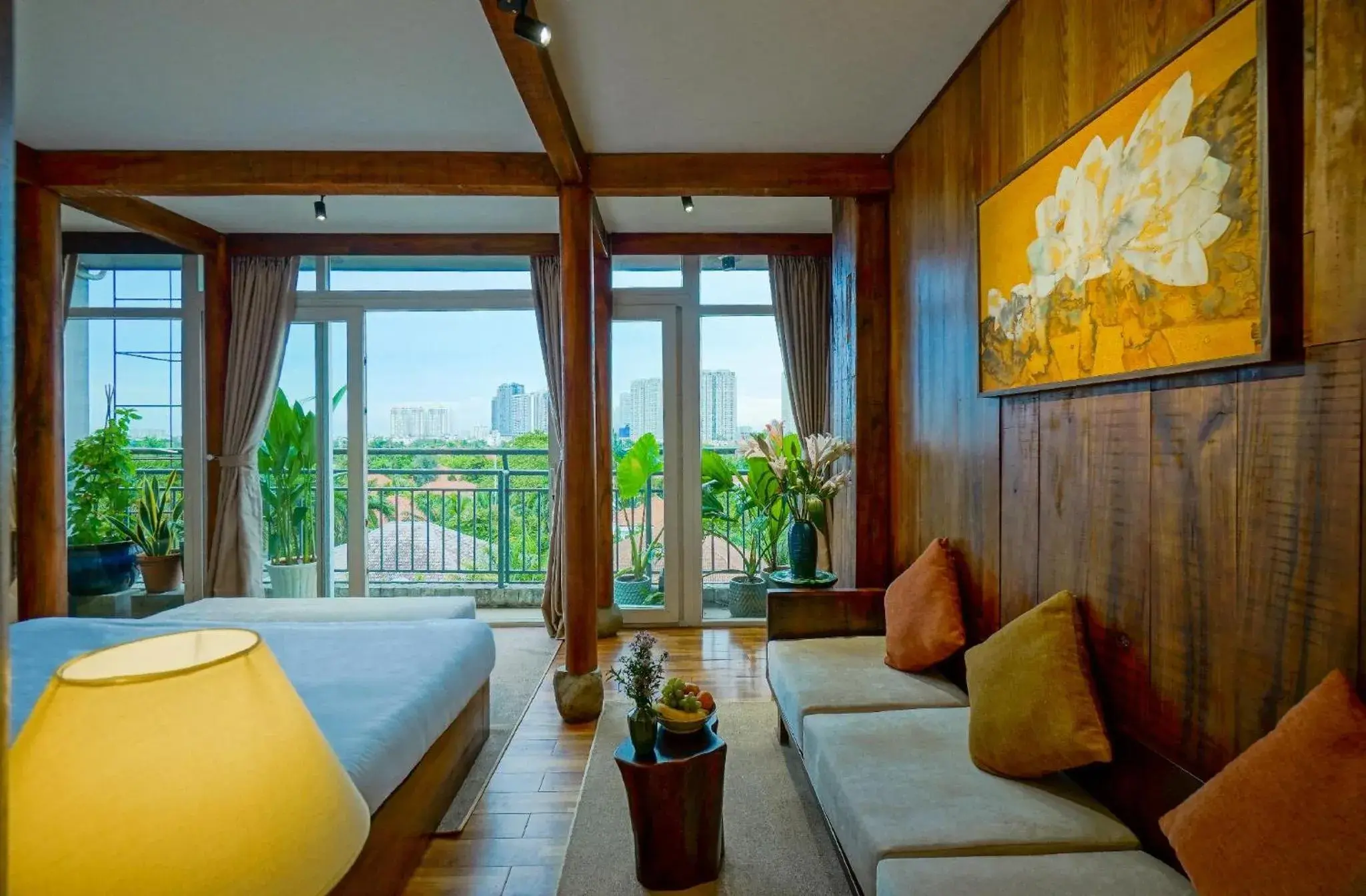 View (from property/room), Bed in Nexus House Lang Bao Chi View (from property/room), Bed in Nexus House Lang Bao Chi