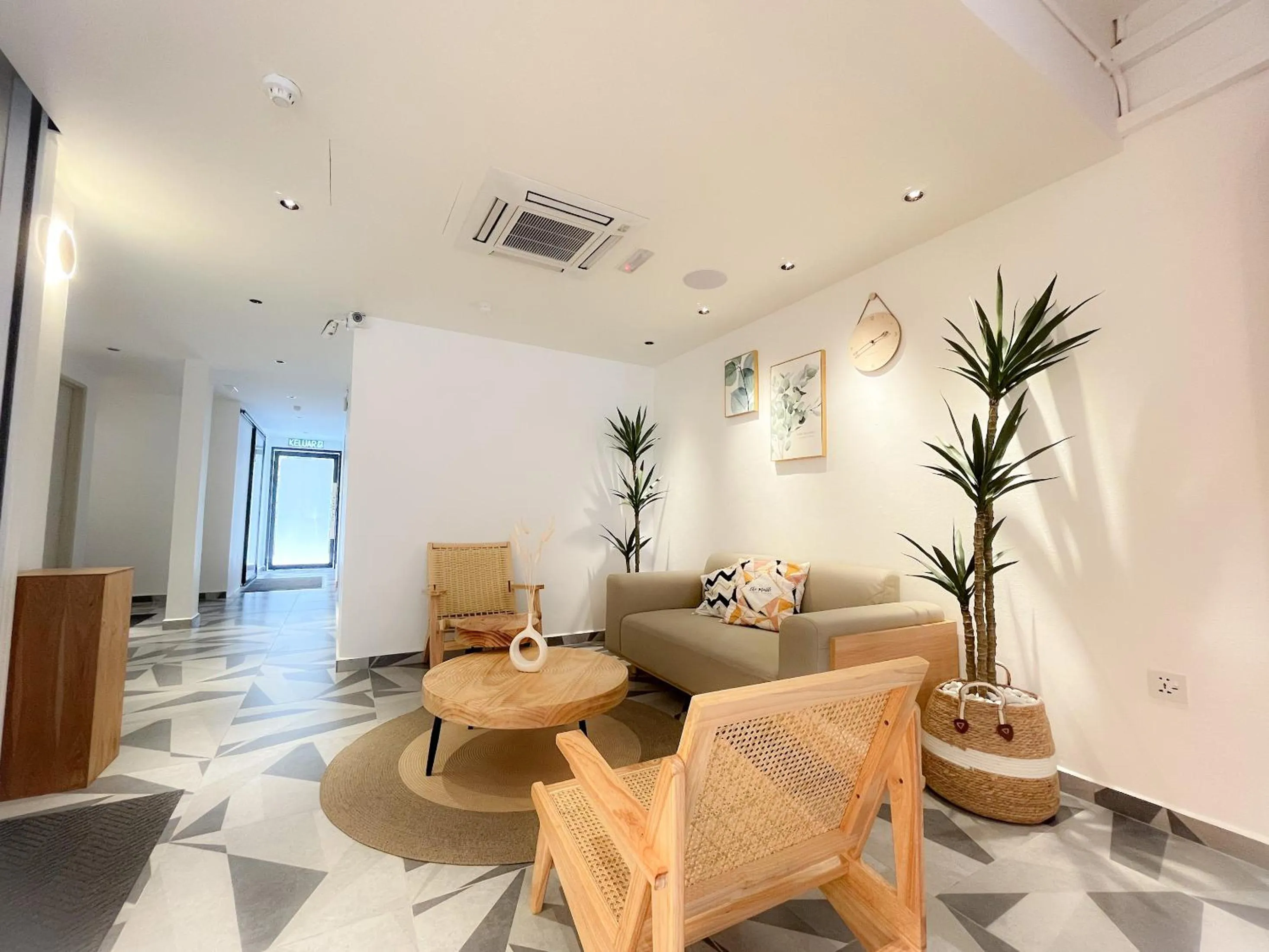 Seating area in Sleep Box Penang