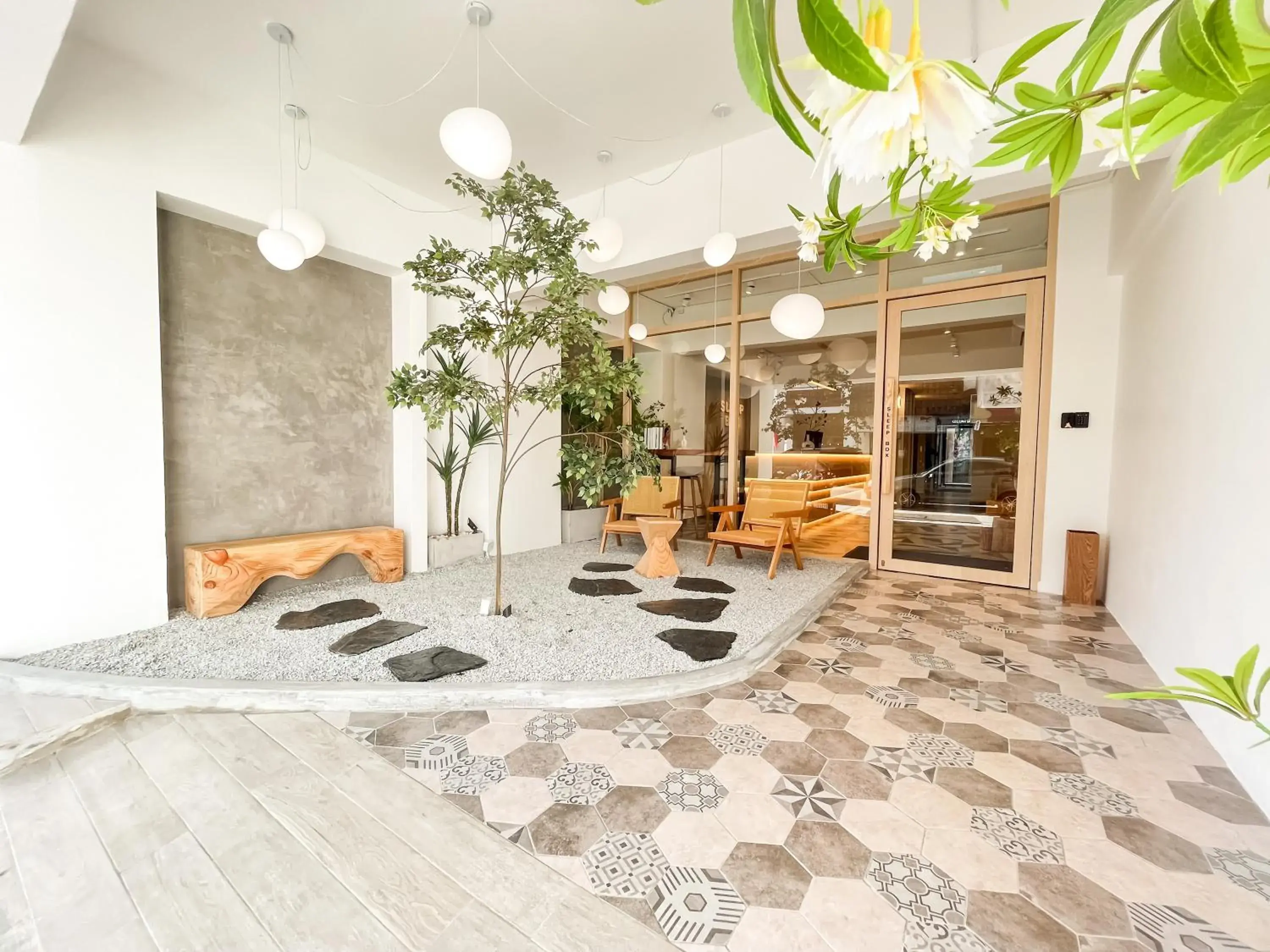 Facade/entrance in Sleep Box Penang Facade/entrance in Sleep Box Penang