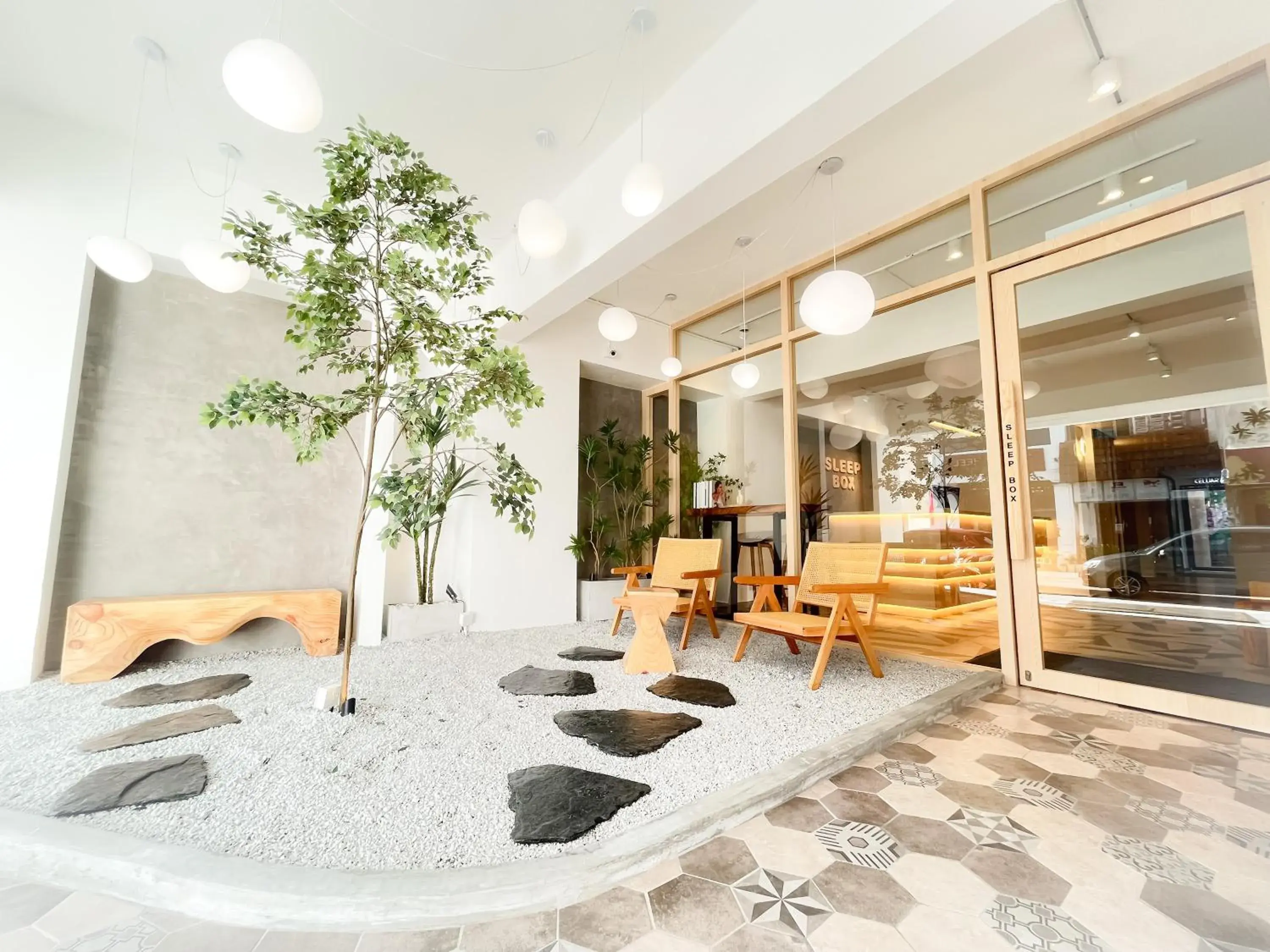 Facade/entrance in Sleep Box Penang Facade/entrance in Sleep Box Penang