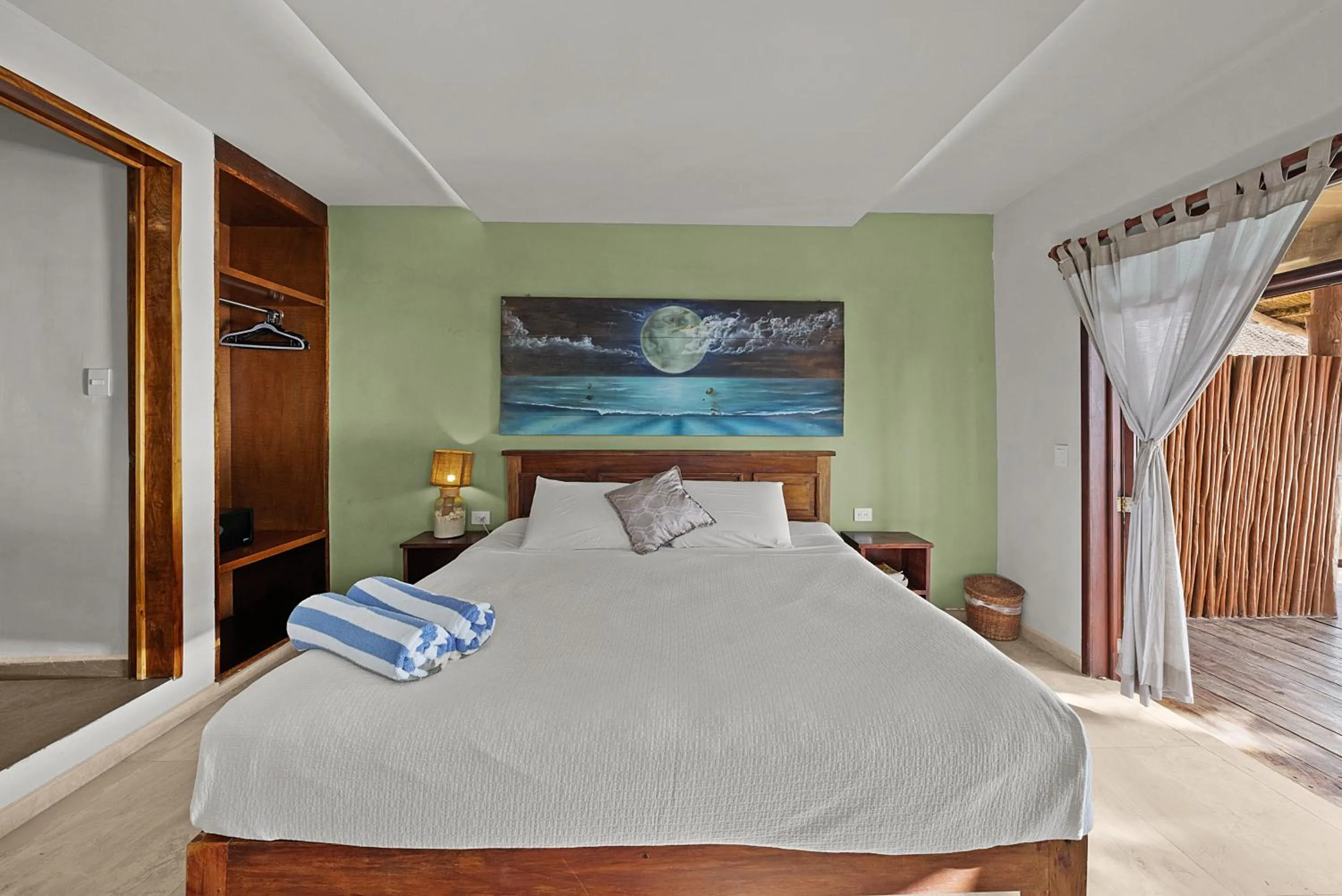 Bed in Playa Canek Beachfront Eco Hotel