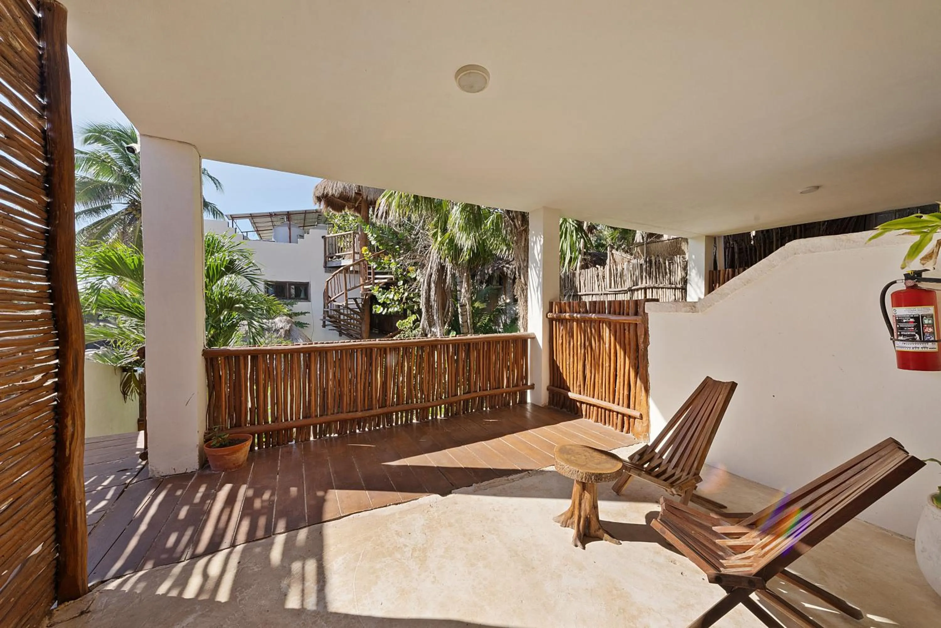 Balcony/Terrace in Playa Canek Beachfront Eco Hotel