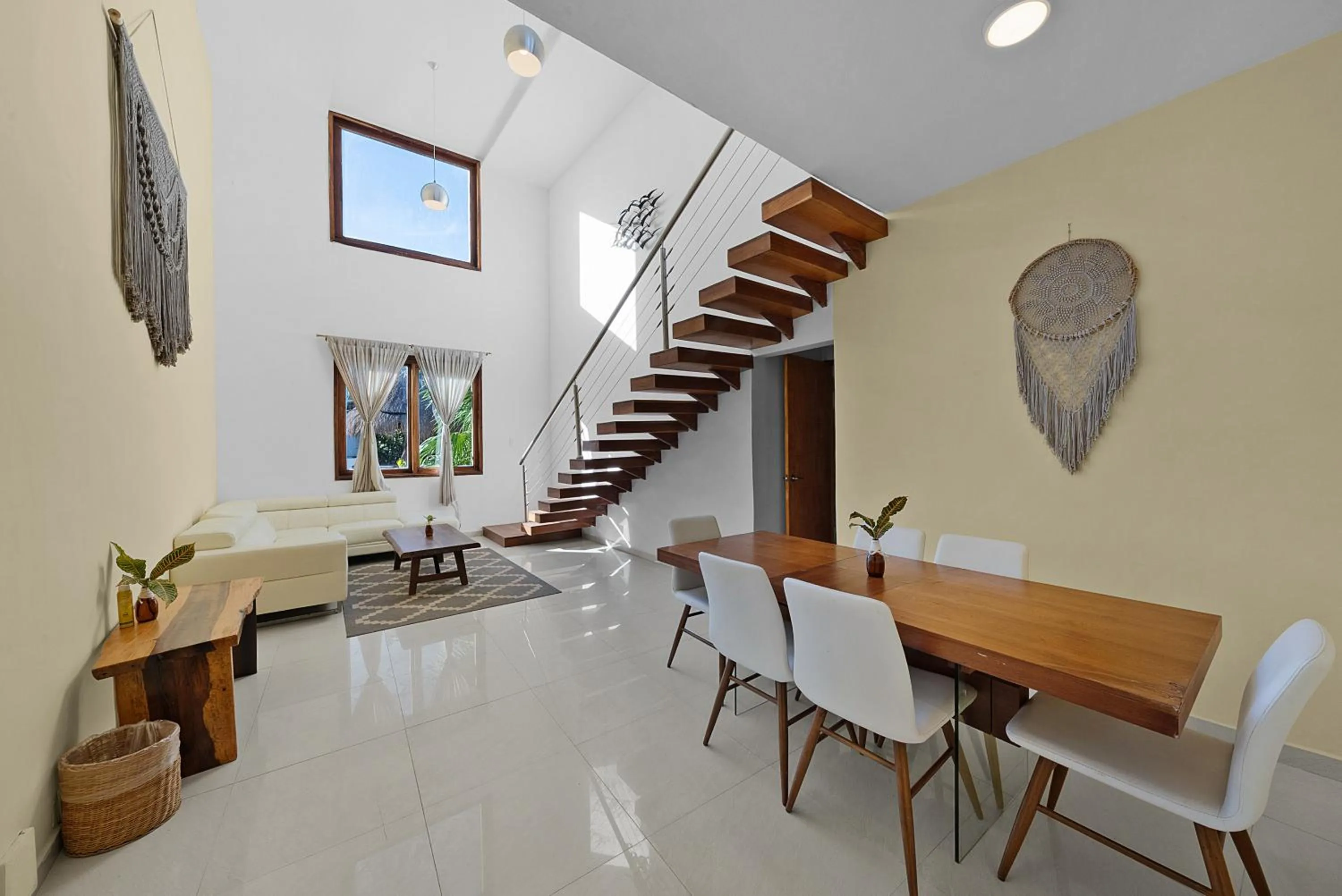 Living room in Playa Canek Beachfront Eco Hotel
