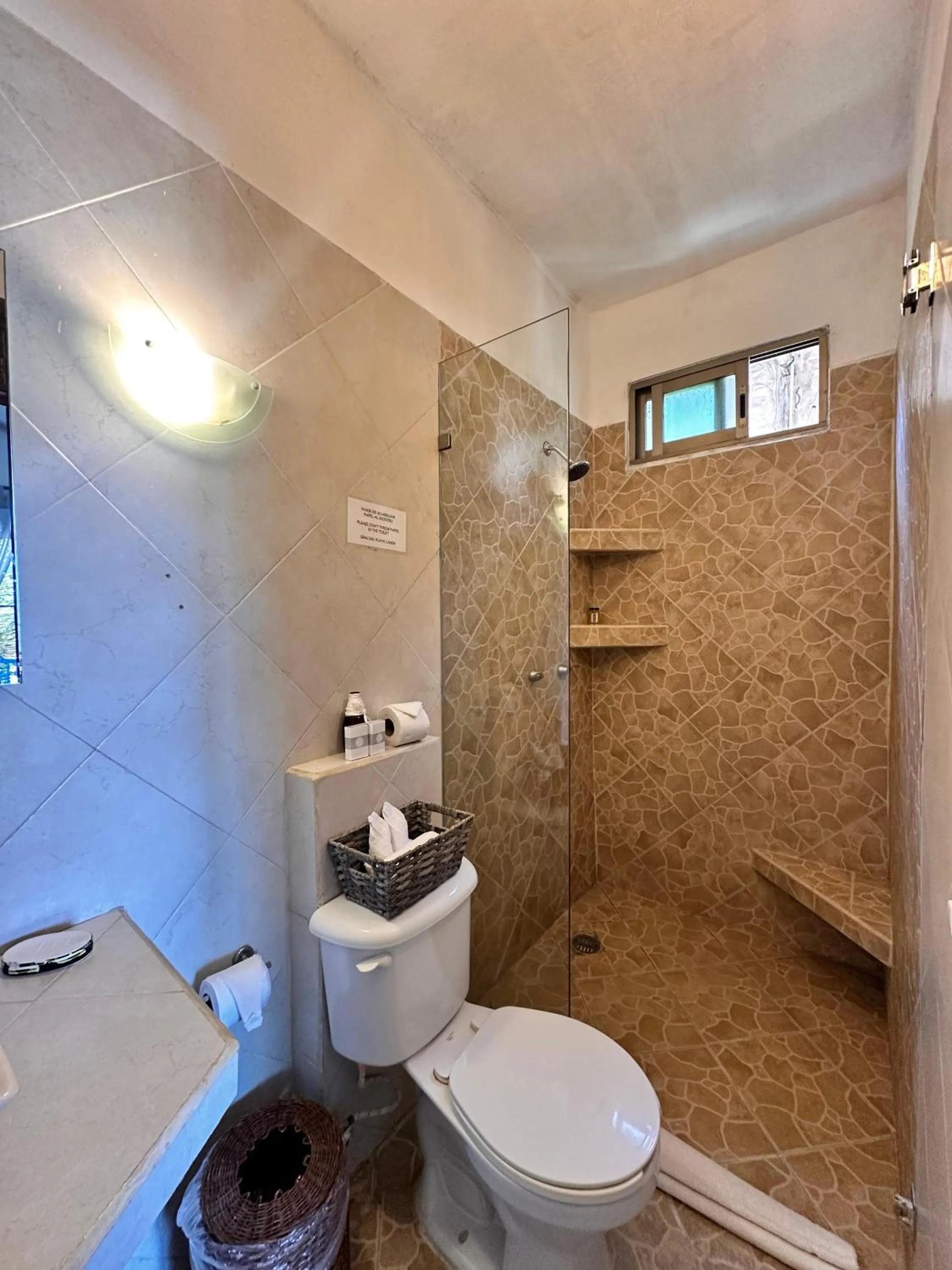 Bathroom in Playa Canek Beachfront Eco Hotel