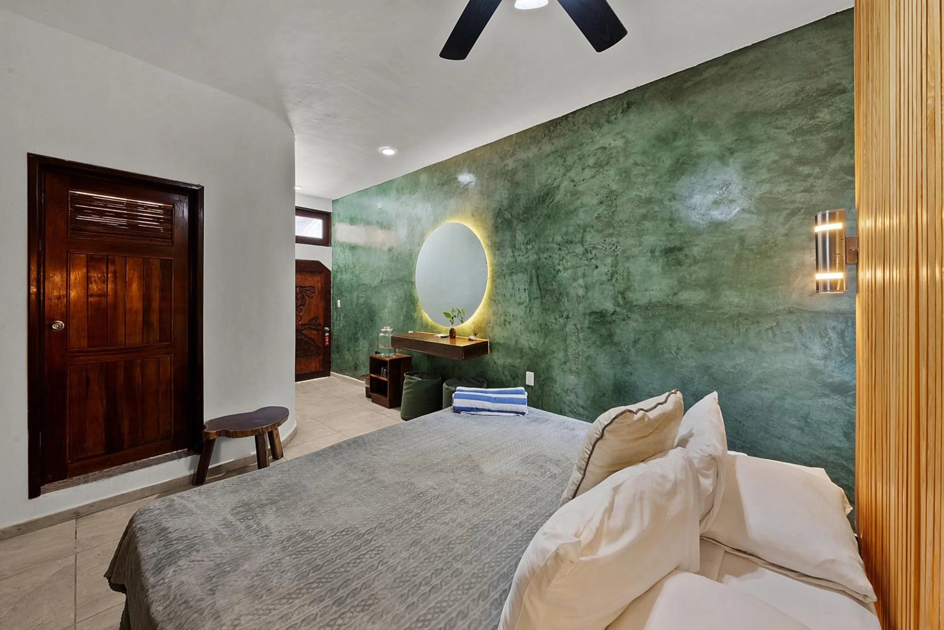 Bed in Playa Canek Beachfront Eco Hotel