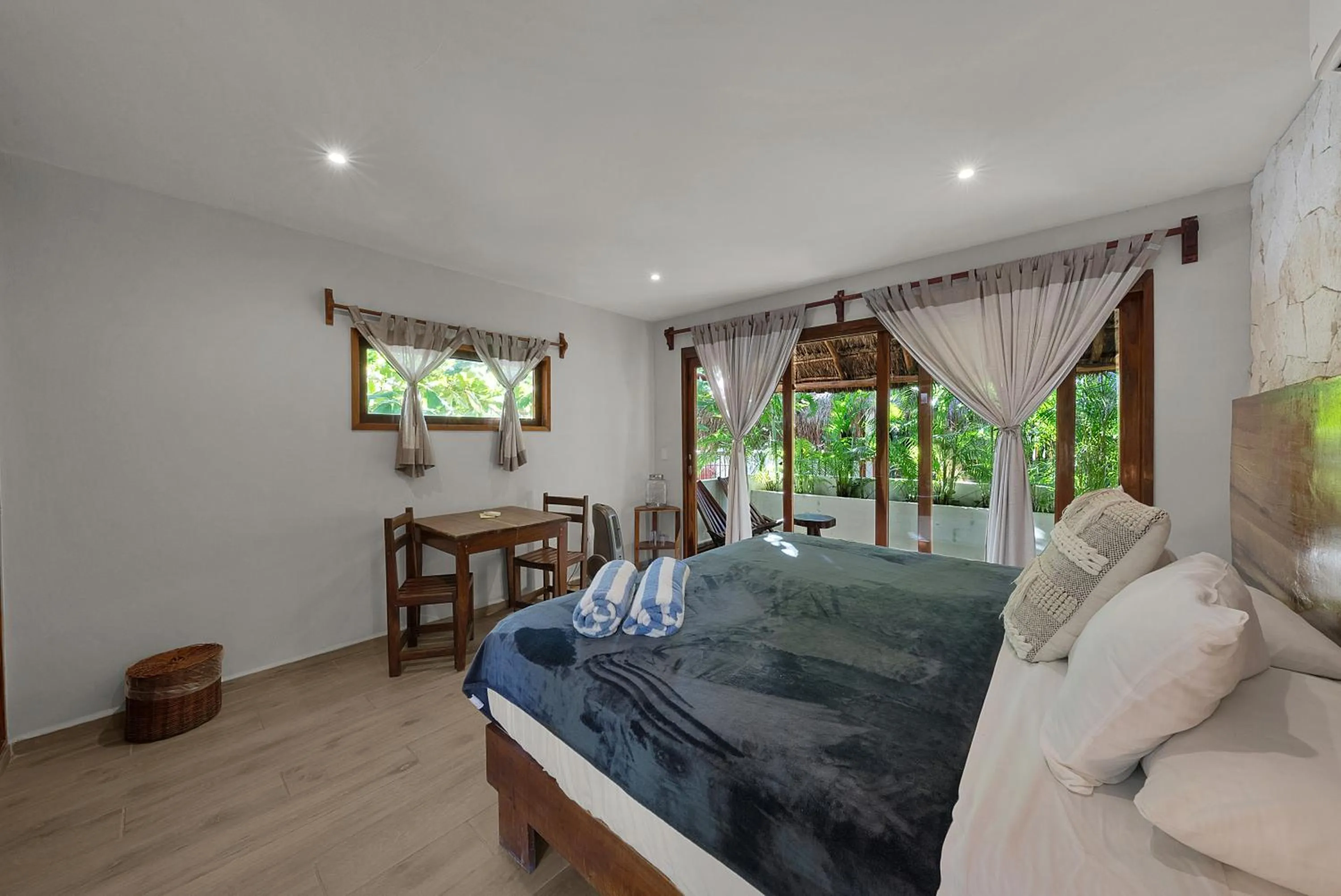 Bed in Playa Canek Beachfront Eco Hotel