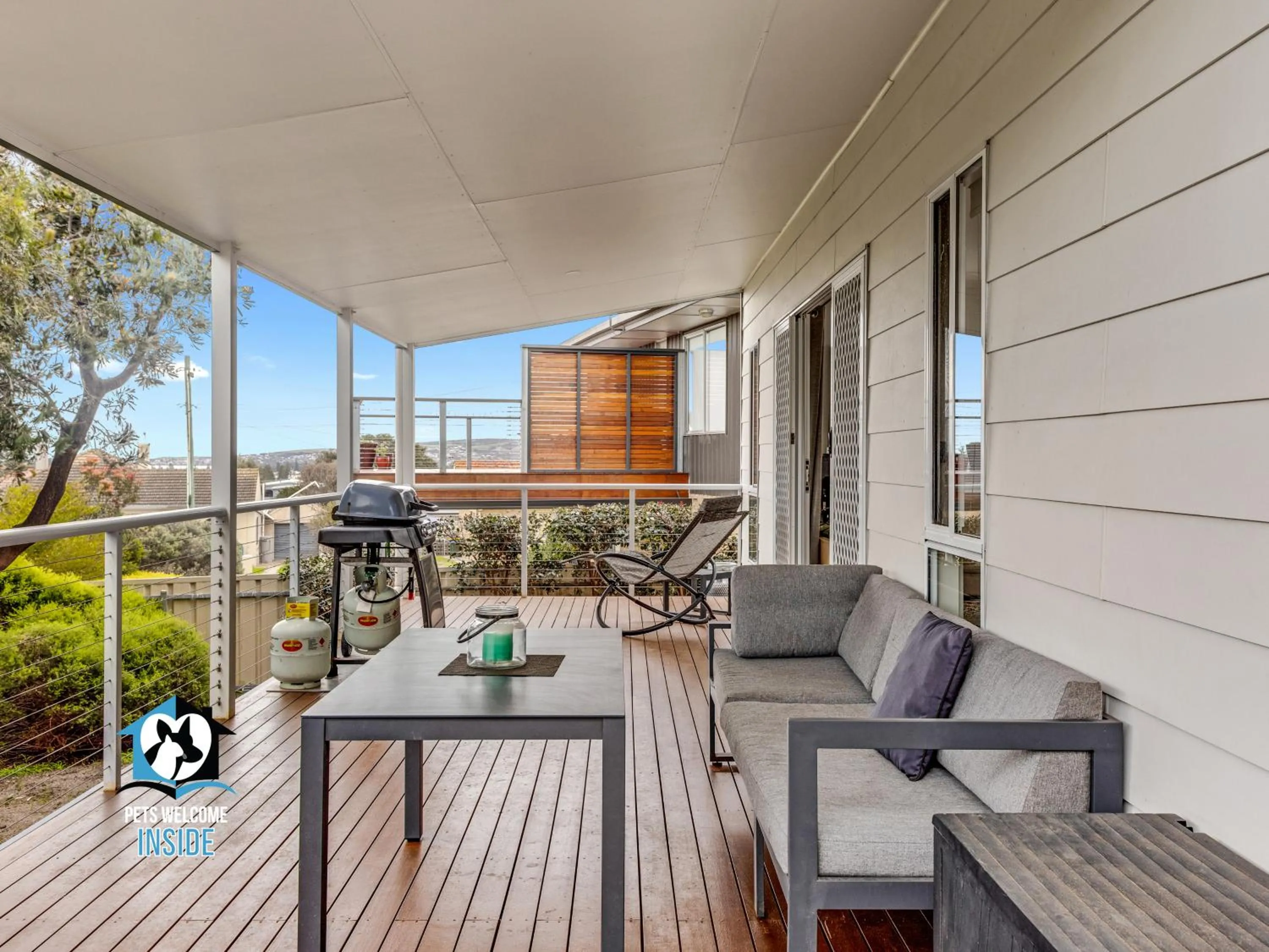 BBQ facilities in 3BR Contemporary Home with Sea Views