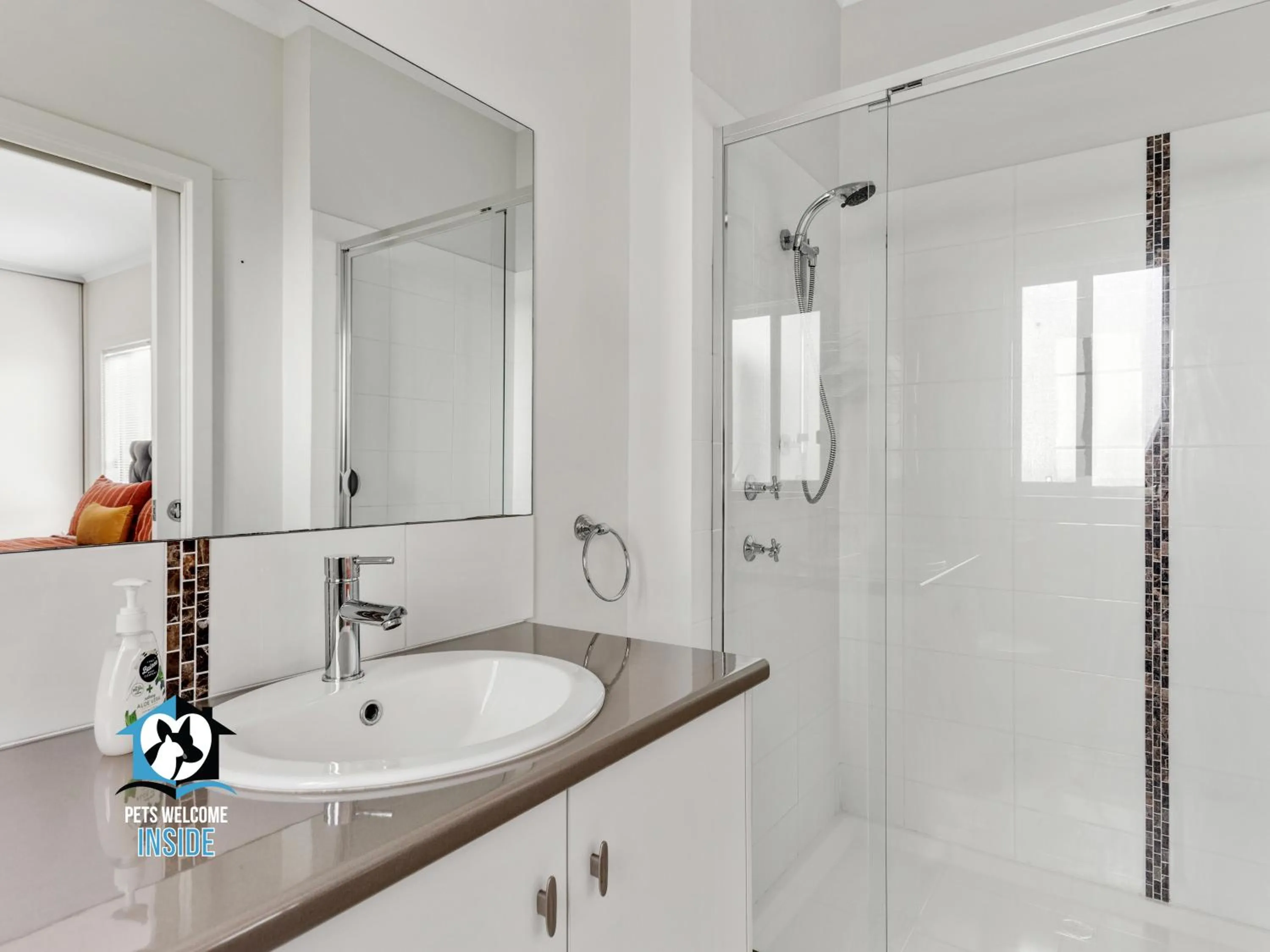 Shower in 3BR Contemporary Home with Sea Views