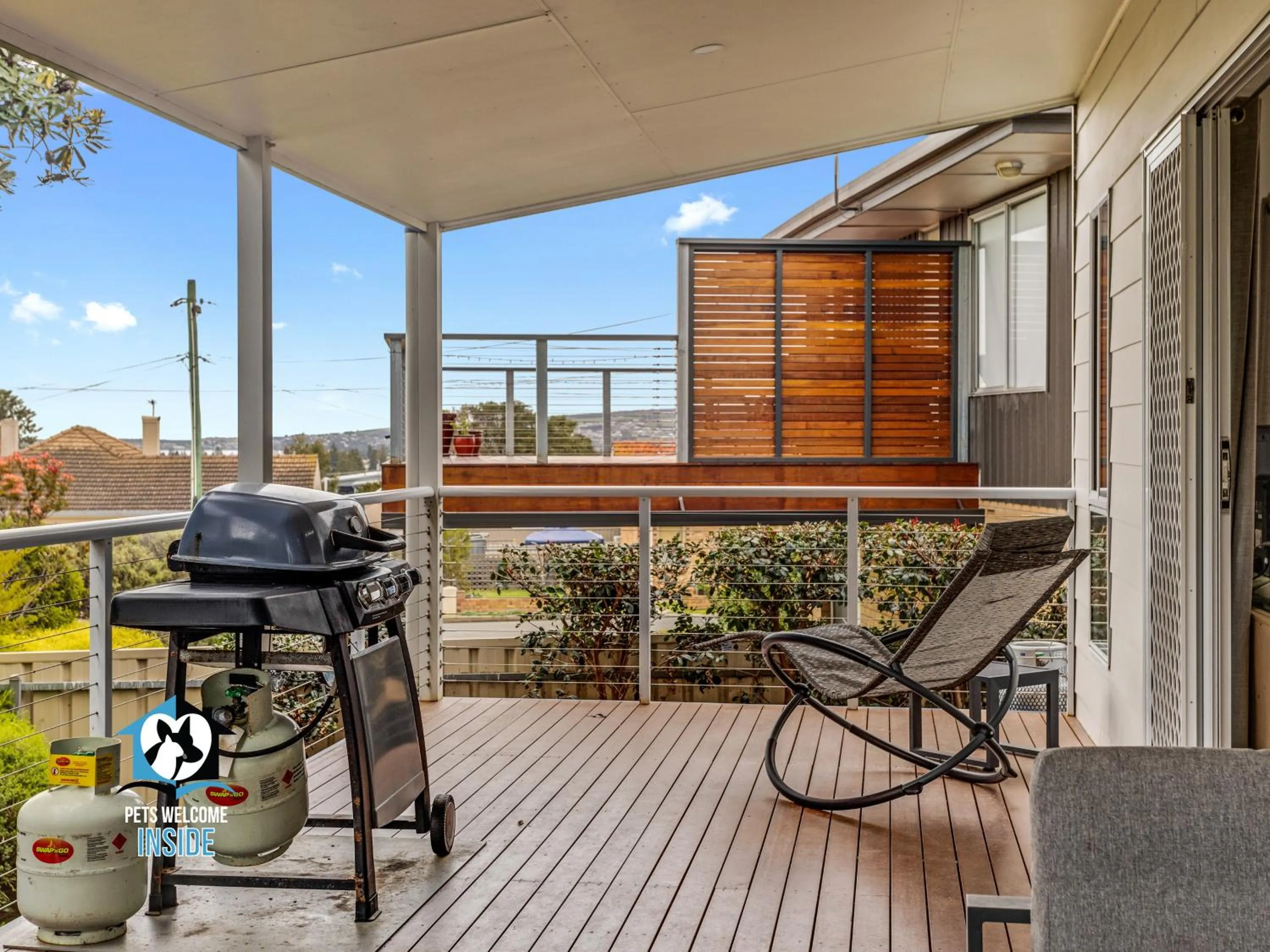 BBQ facilities in 3BR Contemporary Home with Sea Views