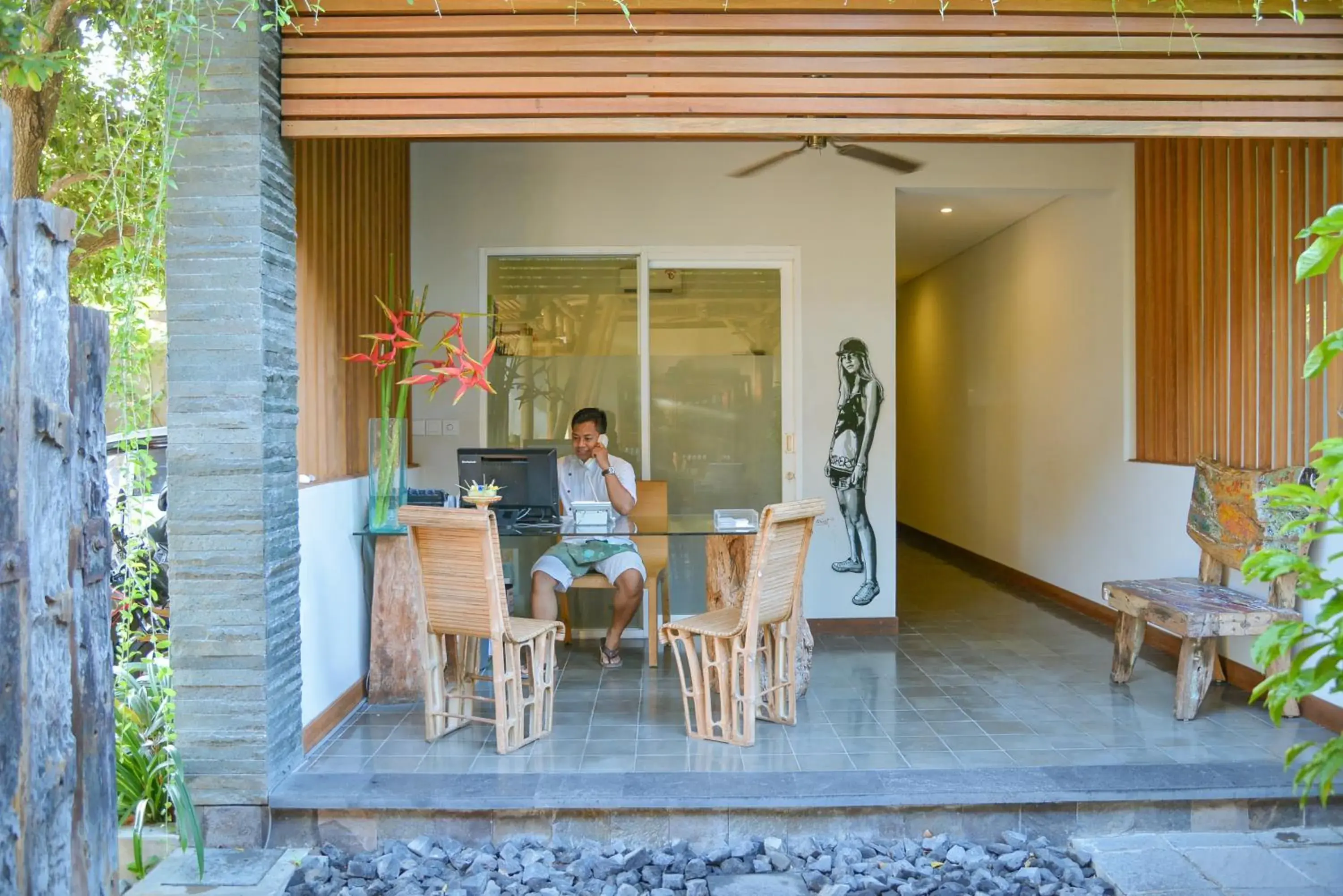 Lobby or reception in The Open House Jimbaran Bali Lobby or reception in The Open House Jimbaran Bali