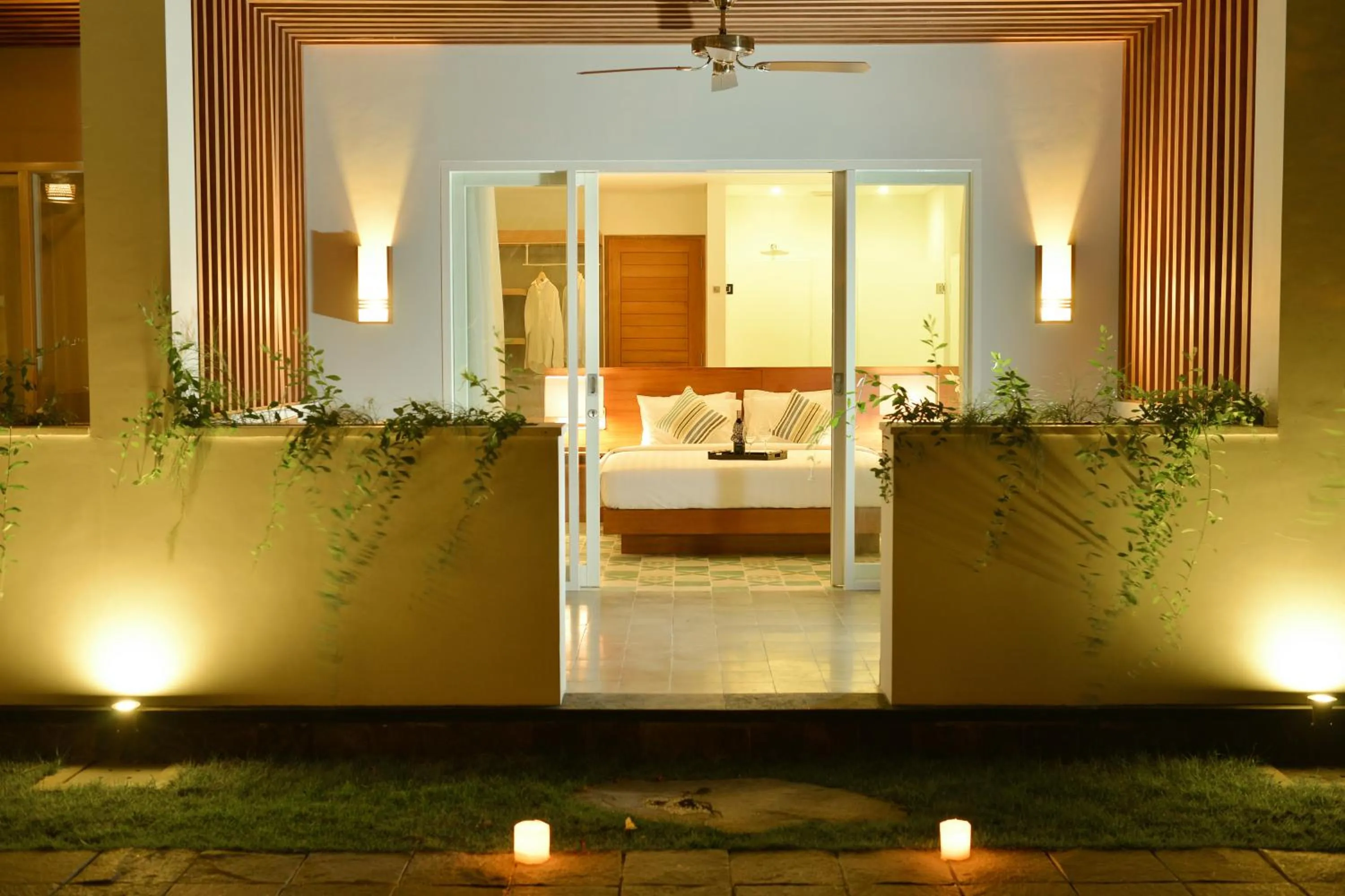 Night, Bed in The Open House Jimbaran Bali