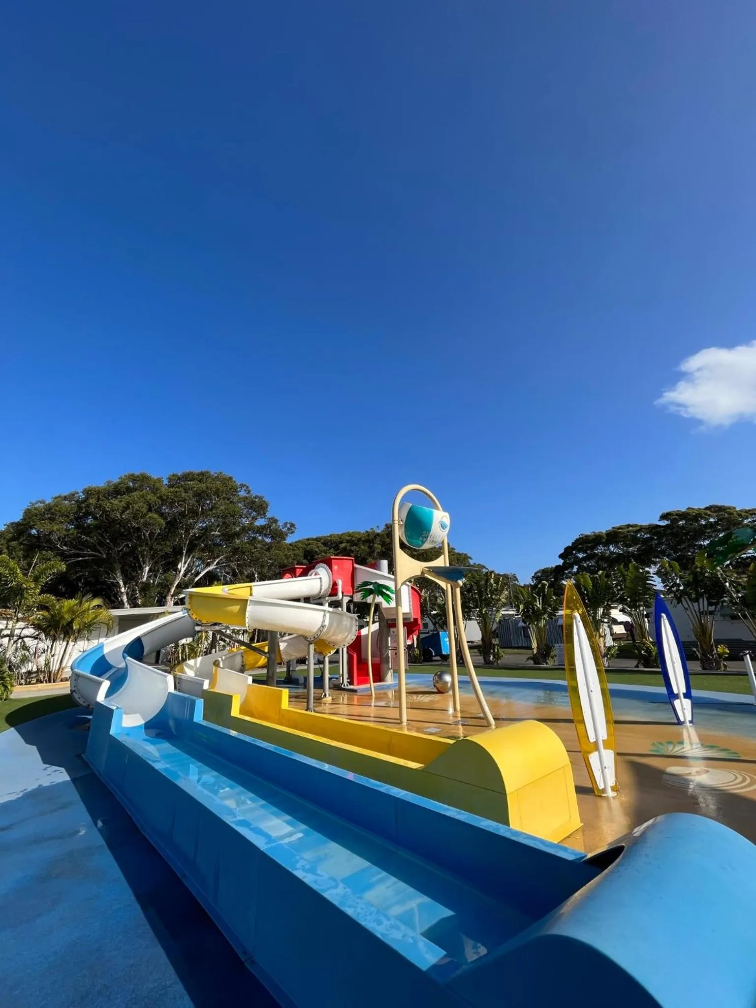 Aqua park in Shelly Beach Holiday Park