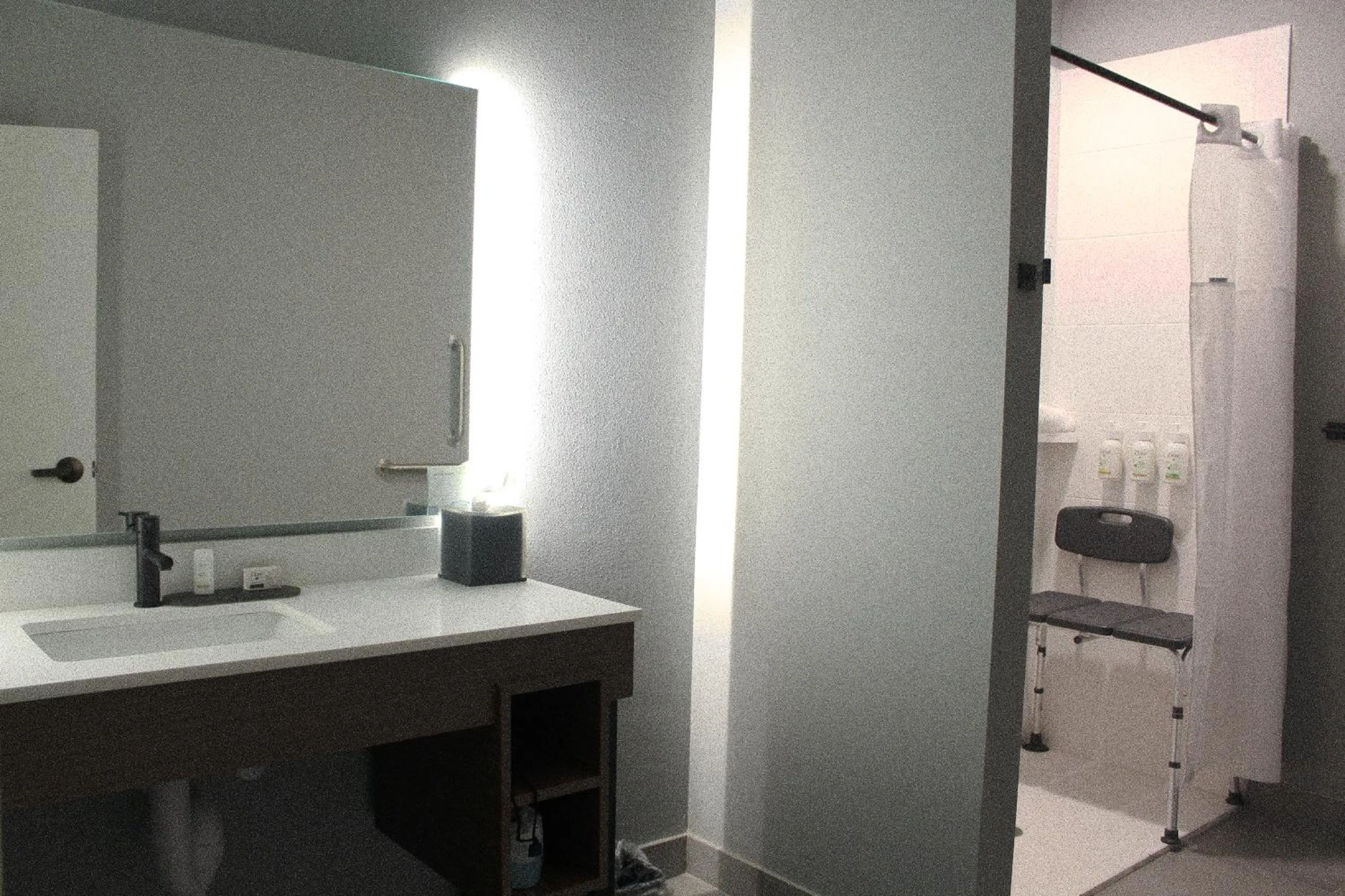 Shower in Hawthorn Extended Stay by Wyndham Mount Laurel Moorestown