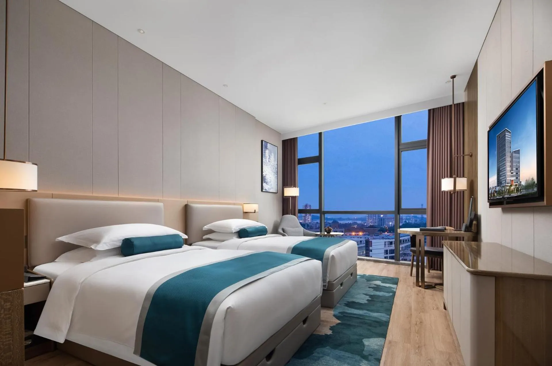 Bedroom, Bed in Wyndham Garden Shenzhen Longhua