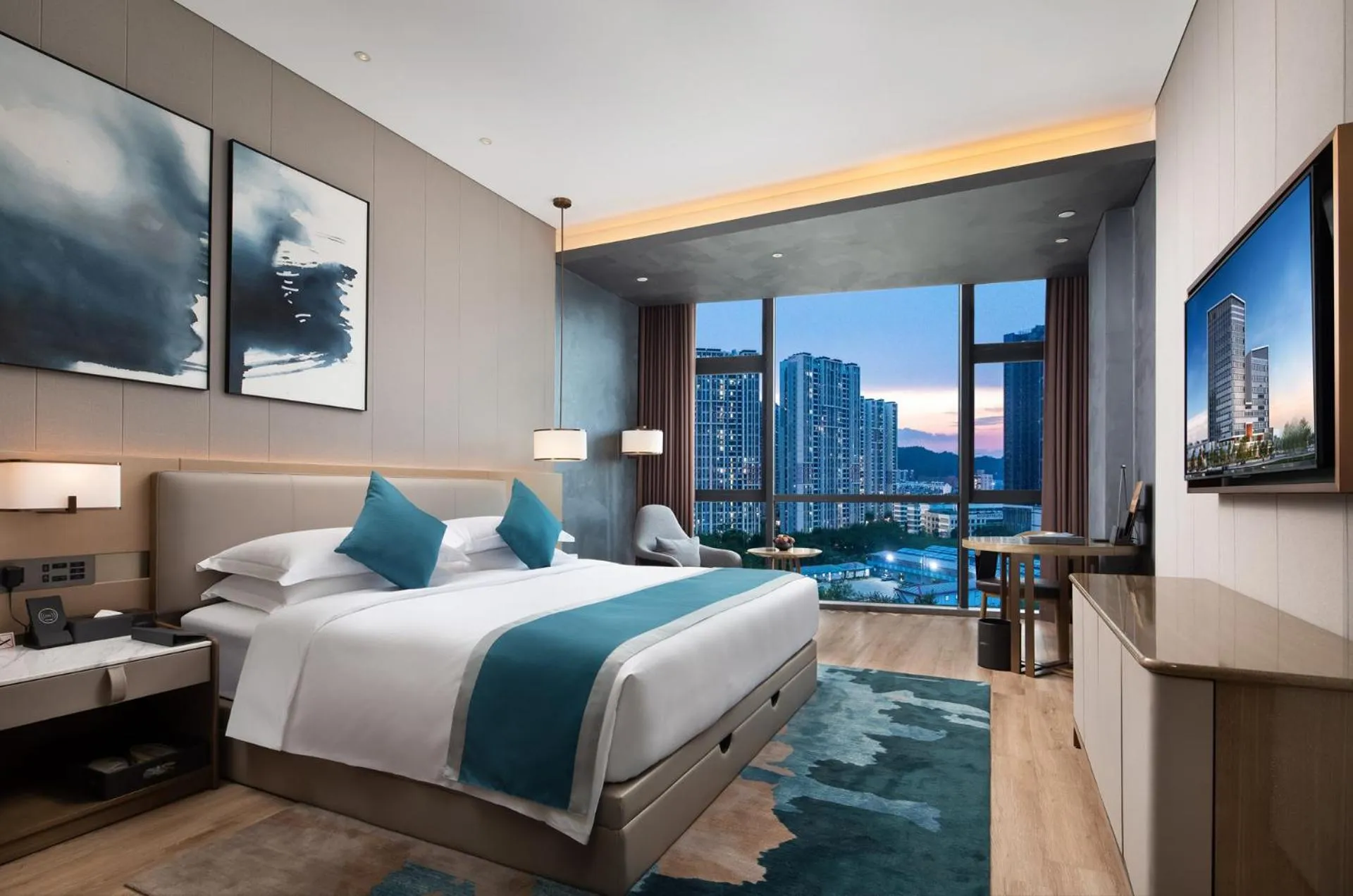 Bedroom, Bed in Wyndham Garden Shenzhen Longhua