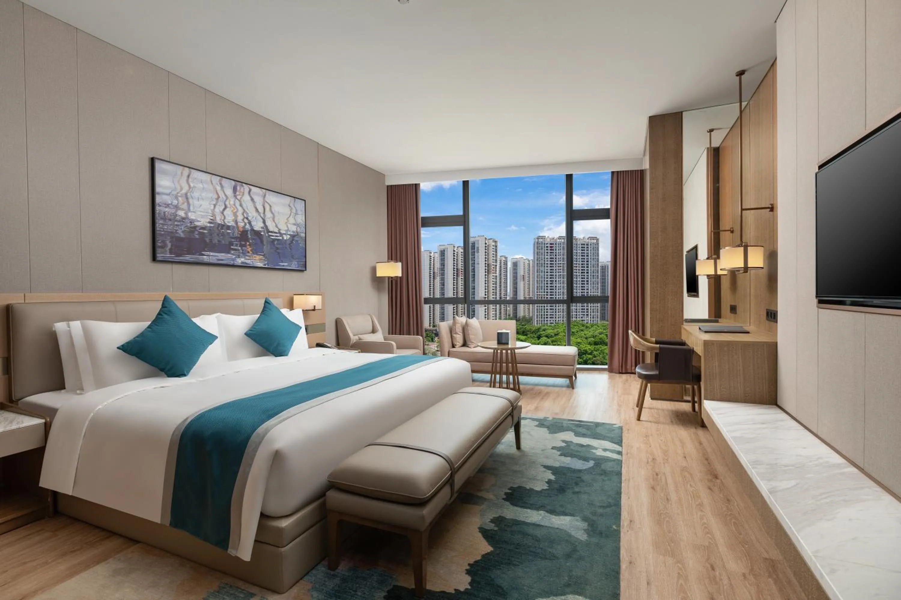 Bedroom, Bed in Wyndham Garden Shenzhen Longhua