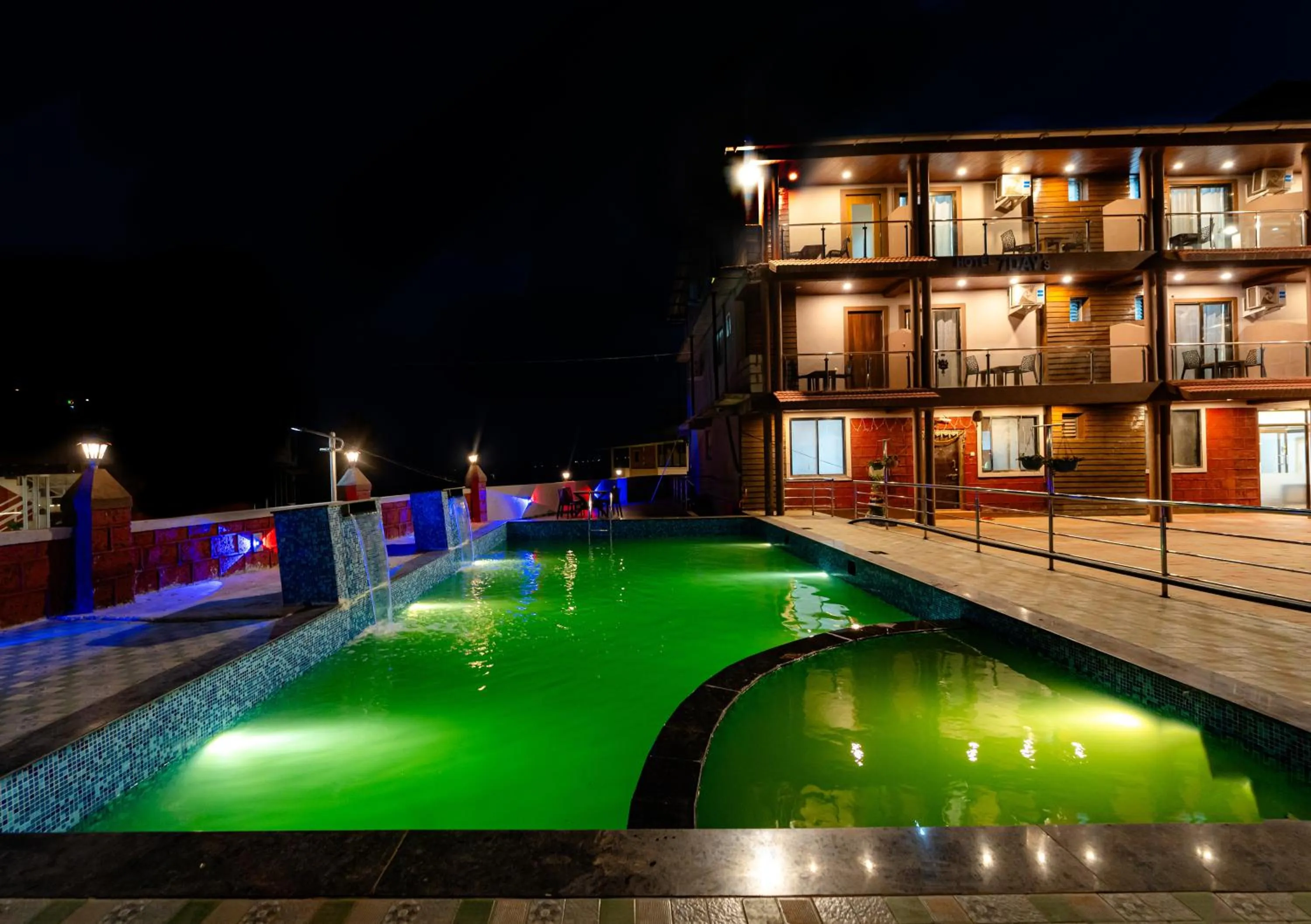Swimming pool in Treebo Seven Days, Mahabaleshwar