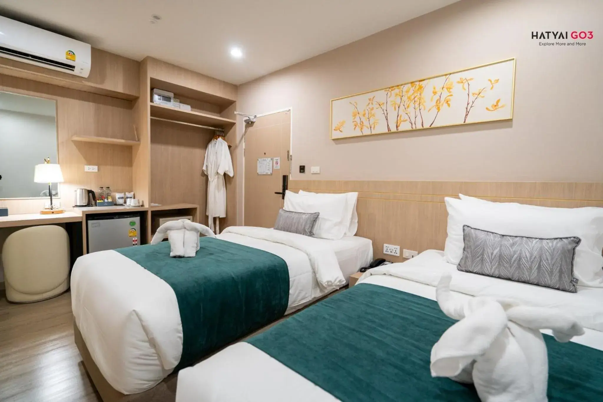 Twin Bed ( No Balcony No Window) in Chinatown Living Hatyai Hotel Twin Bed ( No Balcony No Window) in Chinatown Living Hatyai Hotel
