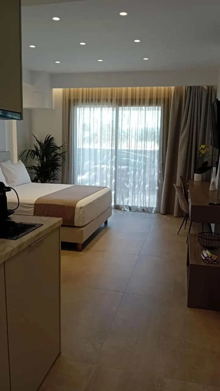 Bed in Anais Milos Suites