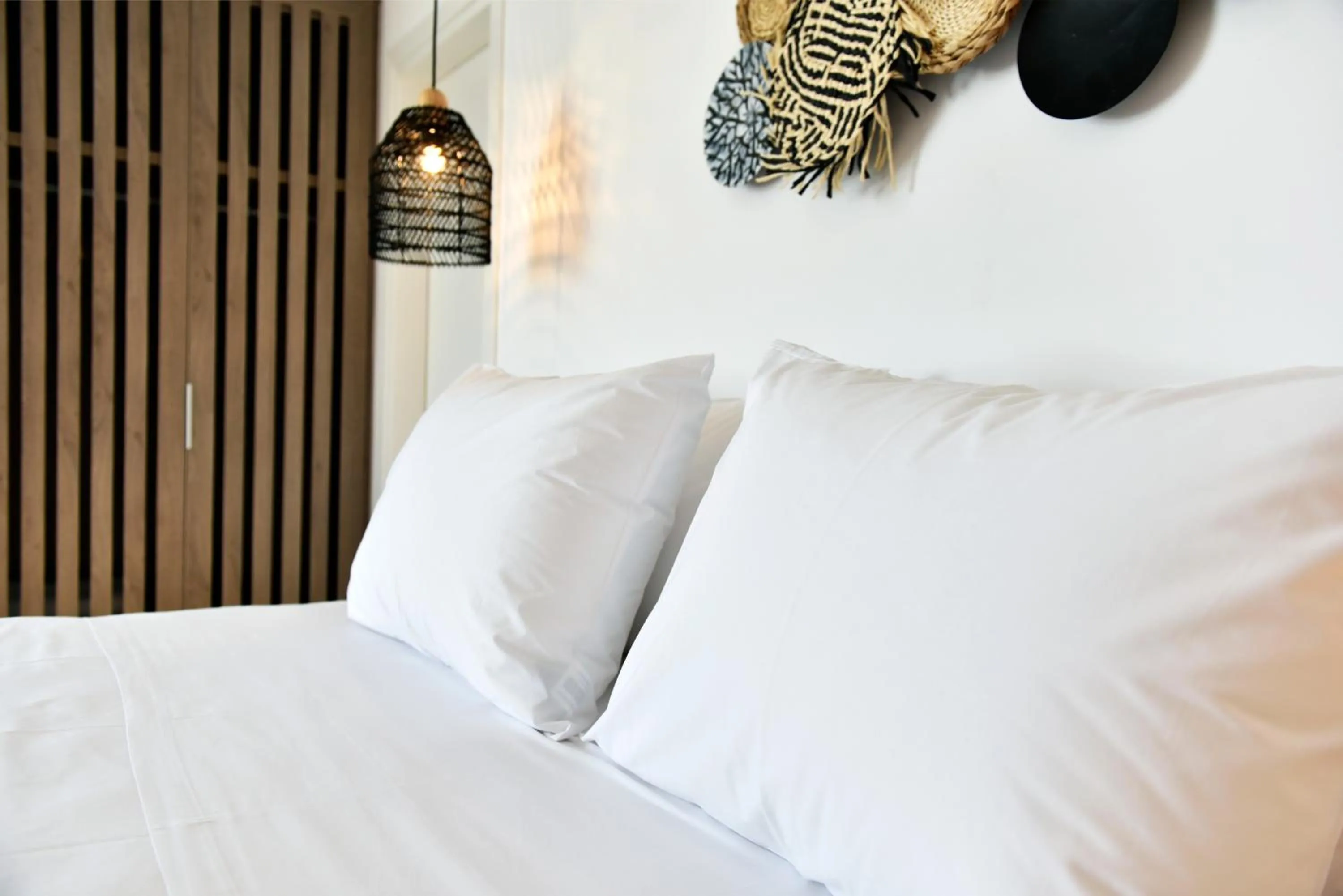 Bed in Anais Milos Suites