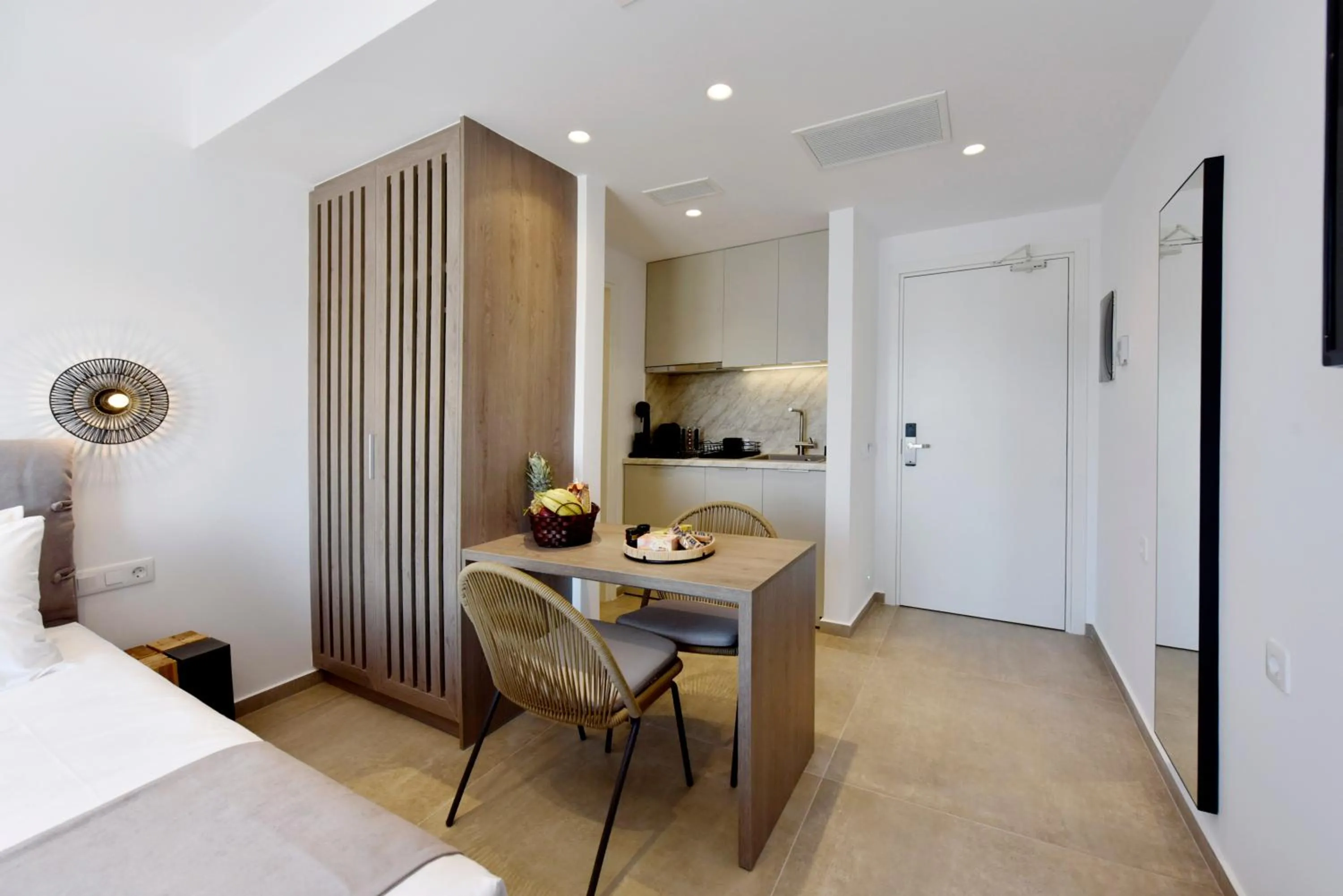 Bed in Anais Milos Suites