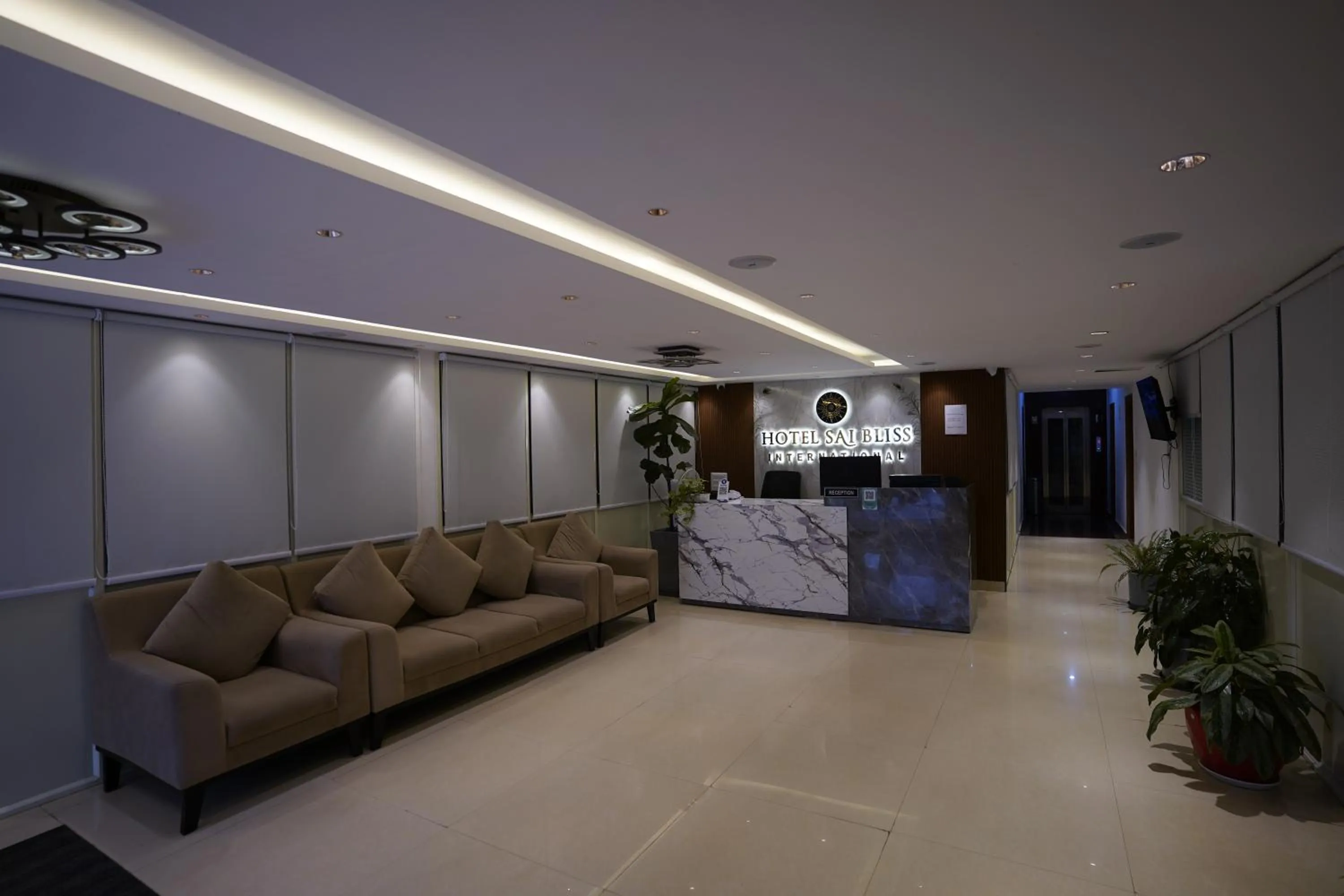 Seating area in Sai Bliss International, Manyata Tech Park