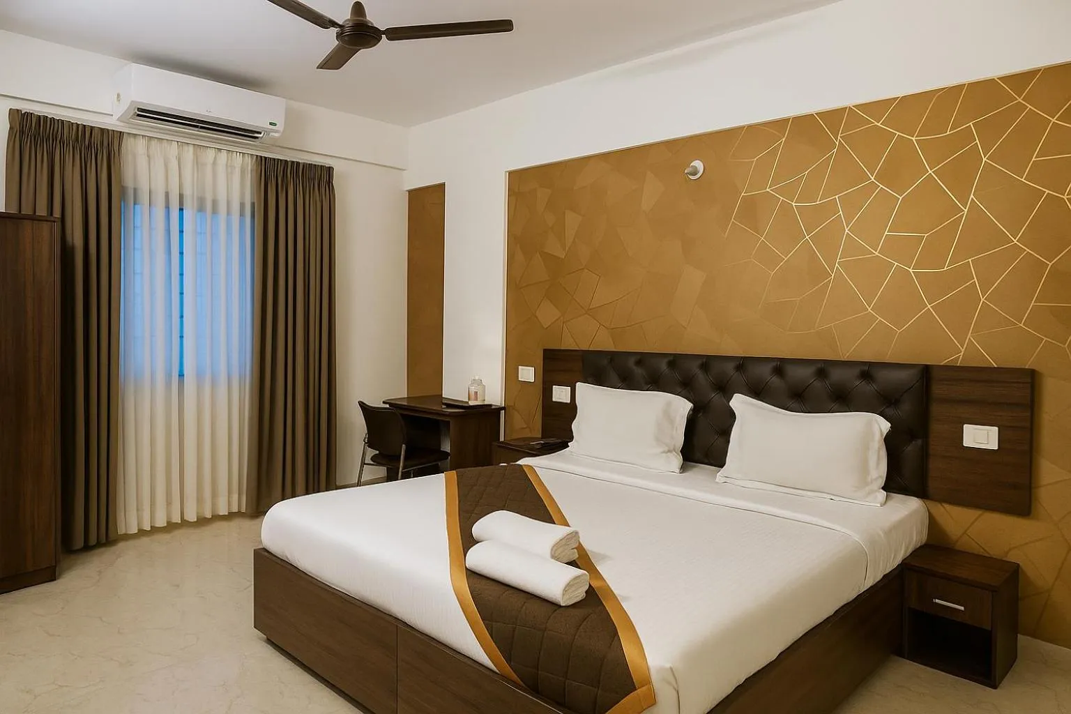 Photo of the whole room, Bed in Sai Bliss International, Manyata Tech Park