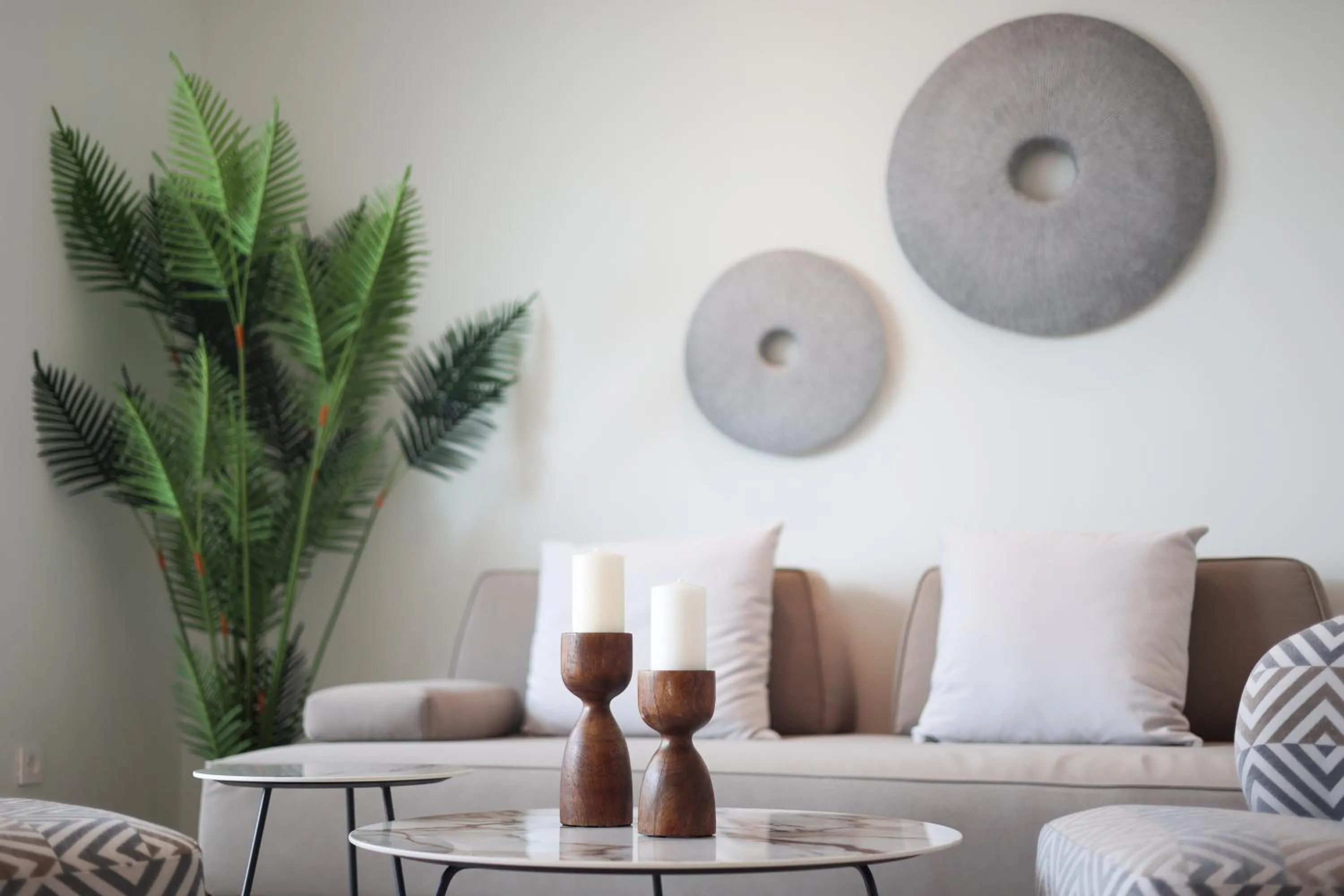 Seating area in Melior Luxury Villas
